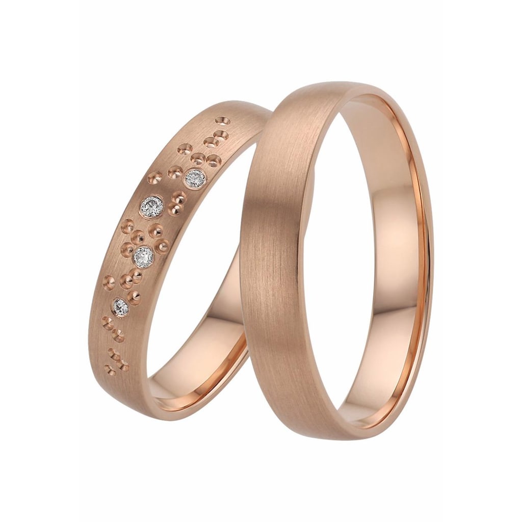 Firetti Trauring »Schmuck Geschenk Gold 375 Hochzeit Ehering "LIEBE" Sterne«