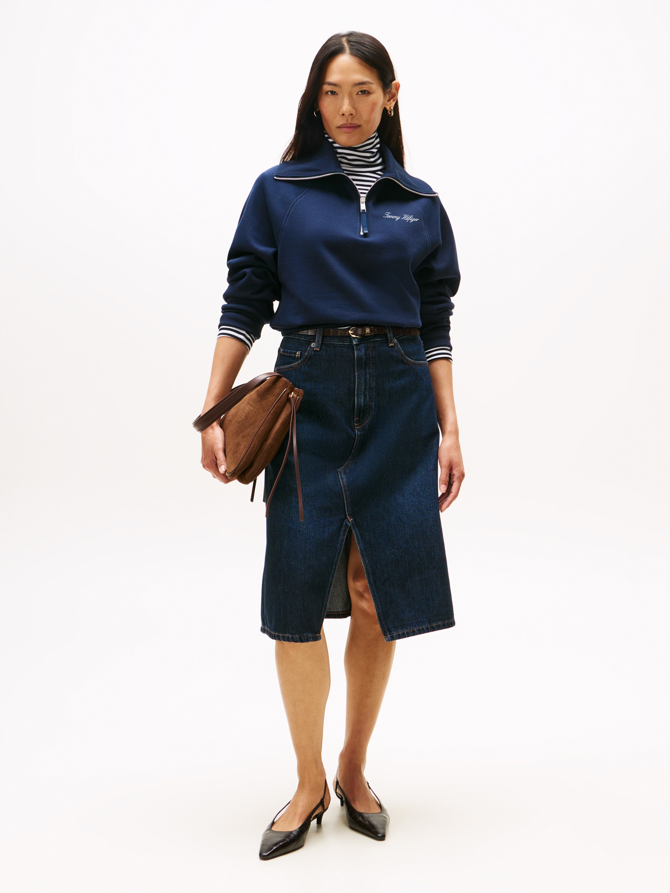 Thumbnail - Tommy Hilfiger Sweatshirt "CLASSIC SCRIPT FLEECE HALF-ZIP"