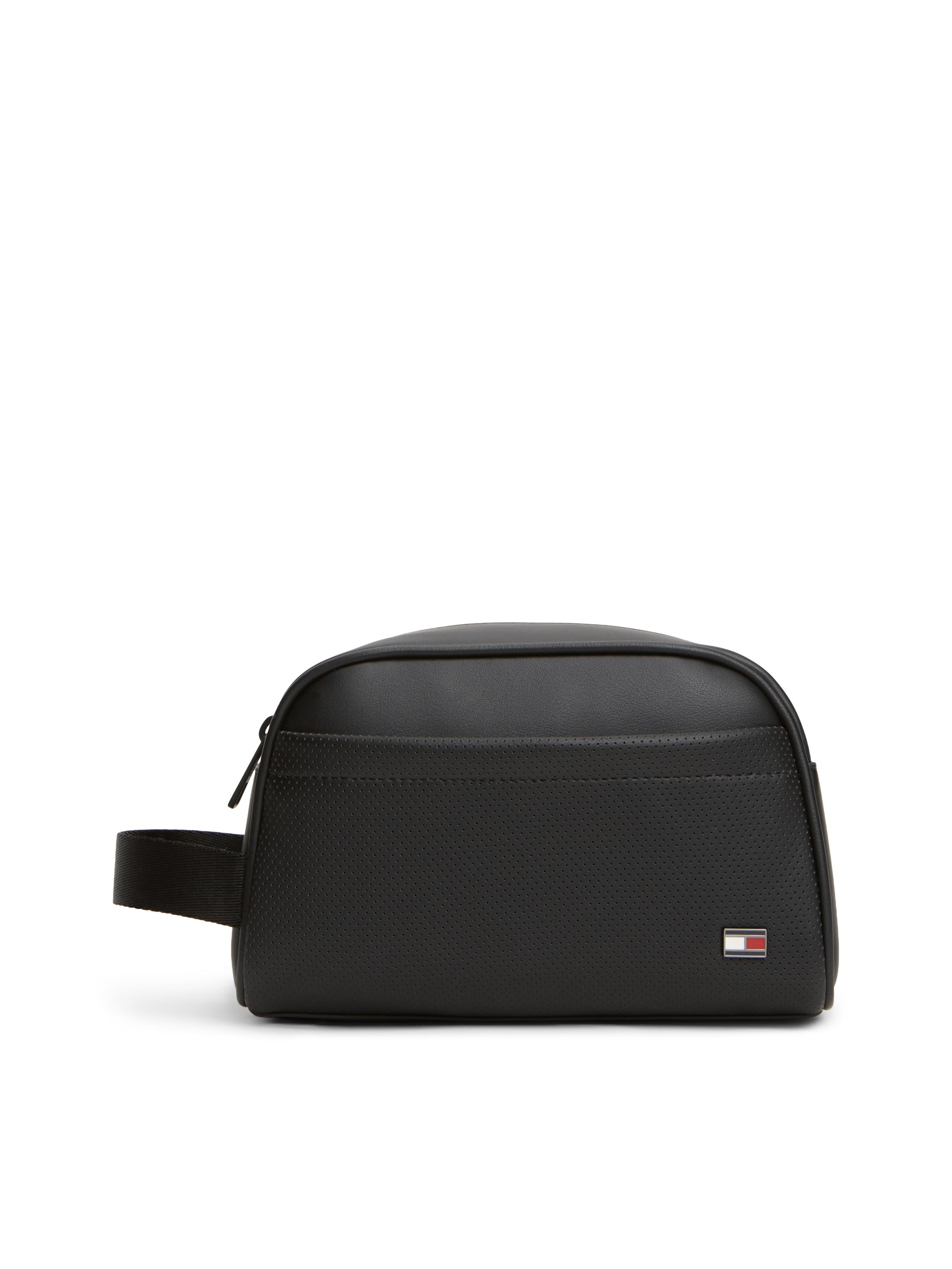 Tommy Hilfiger Kulturbeutel "TH FOUNDATION WASHBAG" Unisex Waschbeutel, Minibag mit Hardcover-Logoflag