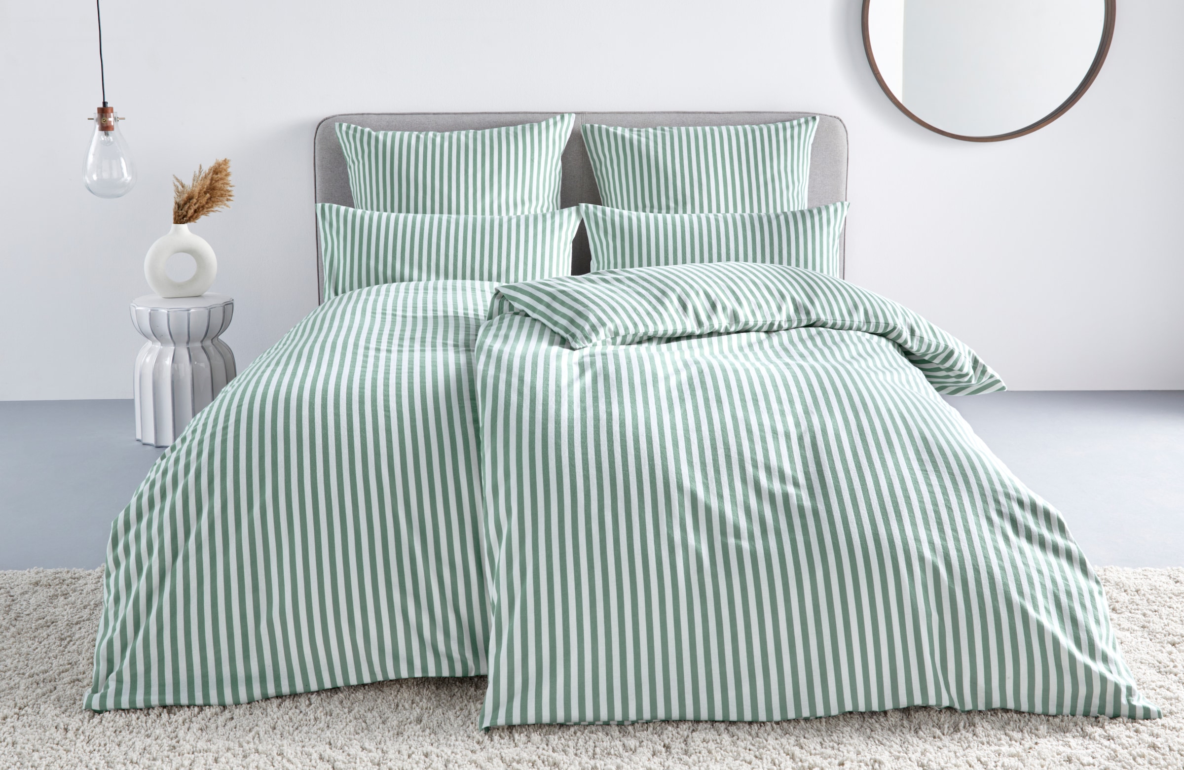 LeGer Home by Lena Gercke Bettwäsche "Linnea" 2 aus 100% Baumwolle, Streife günstig online kaufen