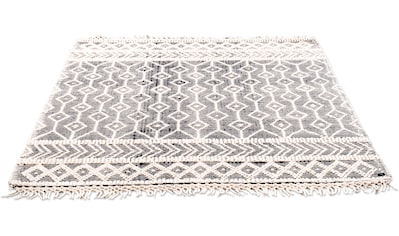 TOM TAILOR Teppich »Colored Macrame«, rechteckig, 10 mm Höhe, reine Wolle, handgewebt,... kaufen