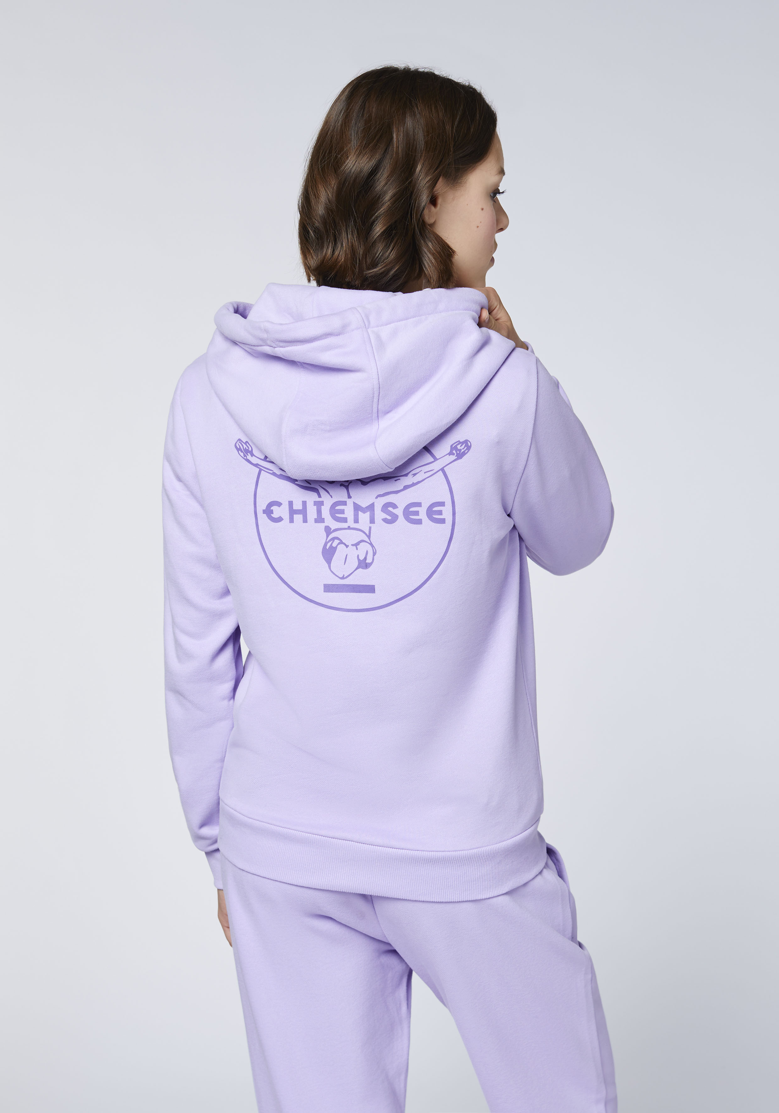 Chiemsee Kapuzensweatshirt, - mit großem, tonalen Logo Rubber Print auf dem Rücken