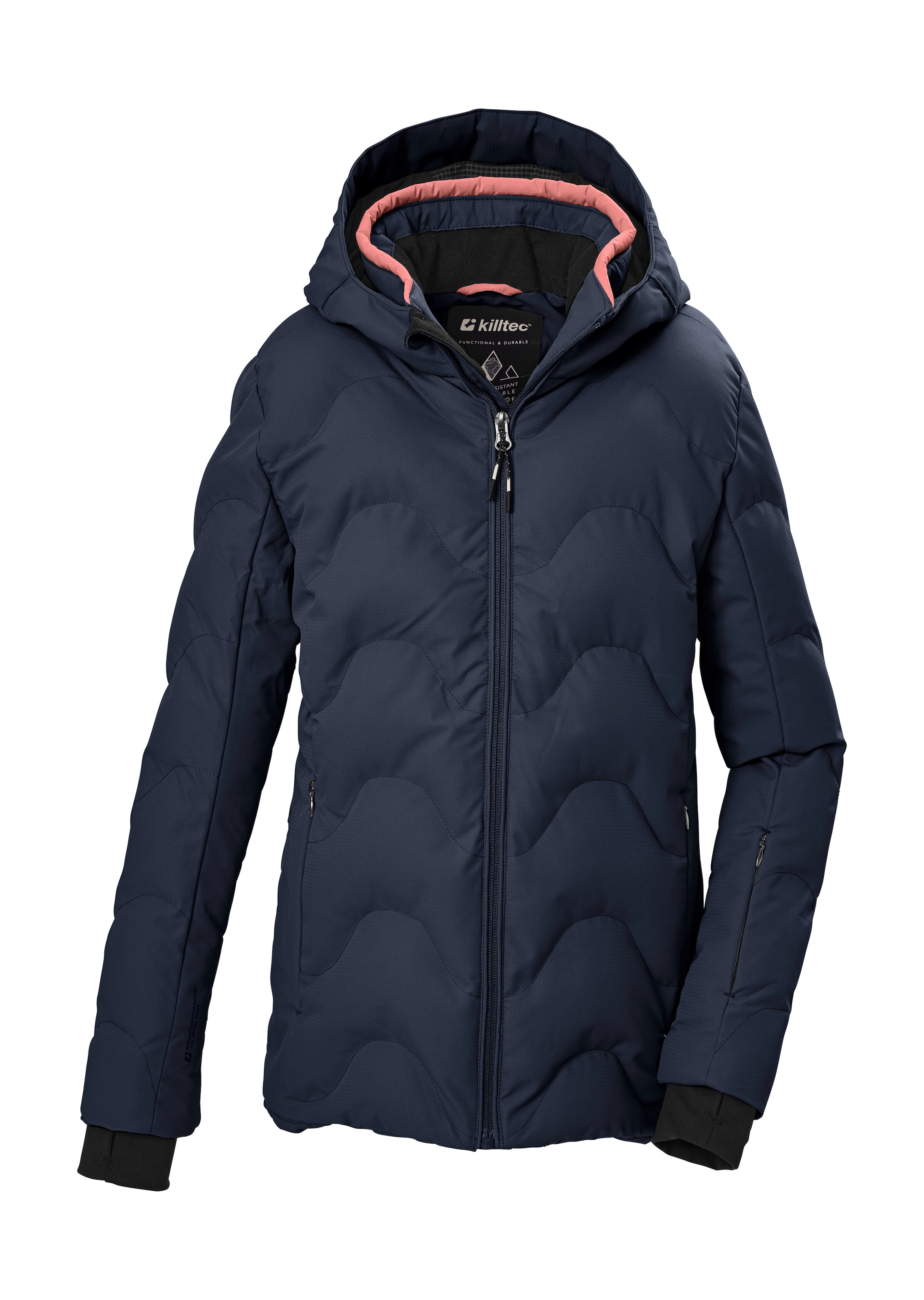 Killtec 1100000002199 "KSW 194 GRLS SKI JCKT" Winddichte, wasserabweisende Kinder-Ski-Steppjacke