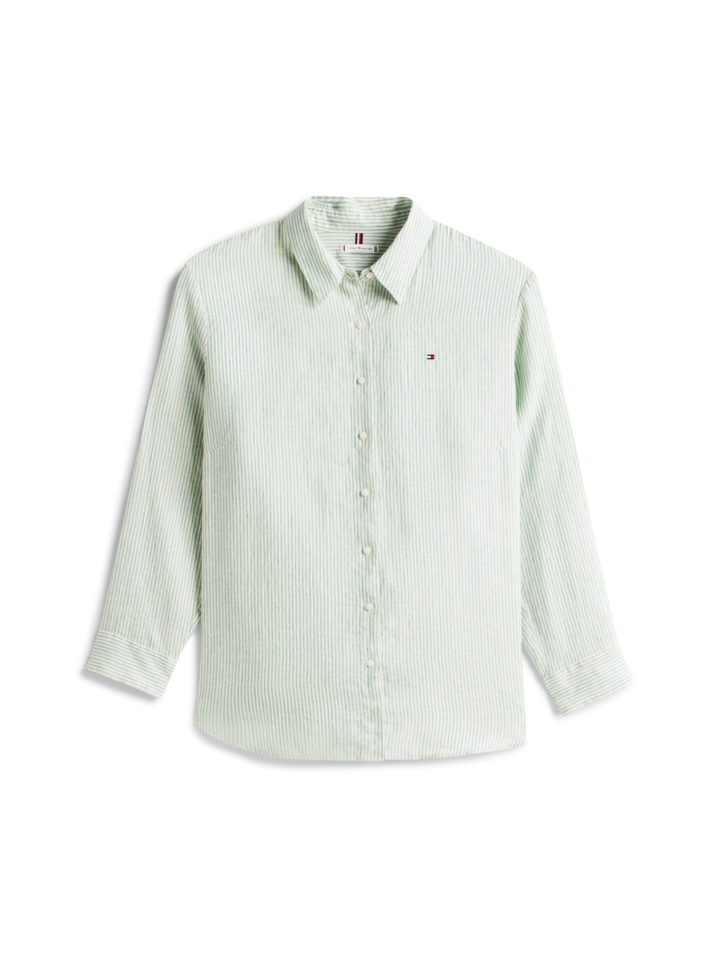 Tommy Hilfiger Curve Hemdbluse »CRV ESS LINEN RELAXED SHIRT«, in Großen Größen, Leinenqualität
