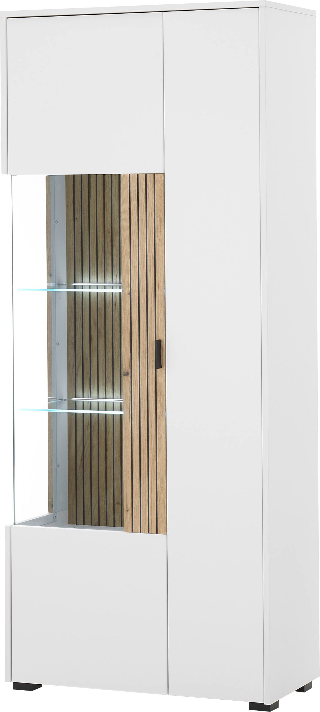 Home affaire Vitrine "Hudson, Stauraumvitrine" in moderner Trendfarbe, Grif günstig online kaufen