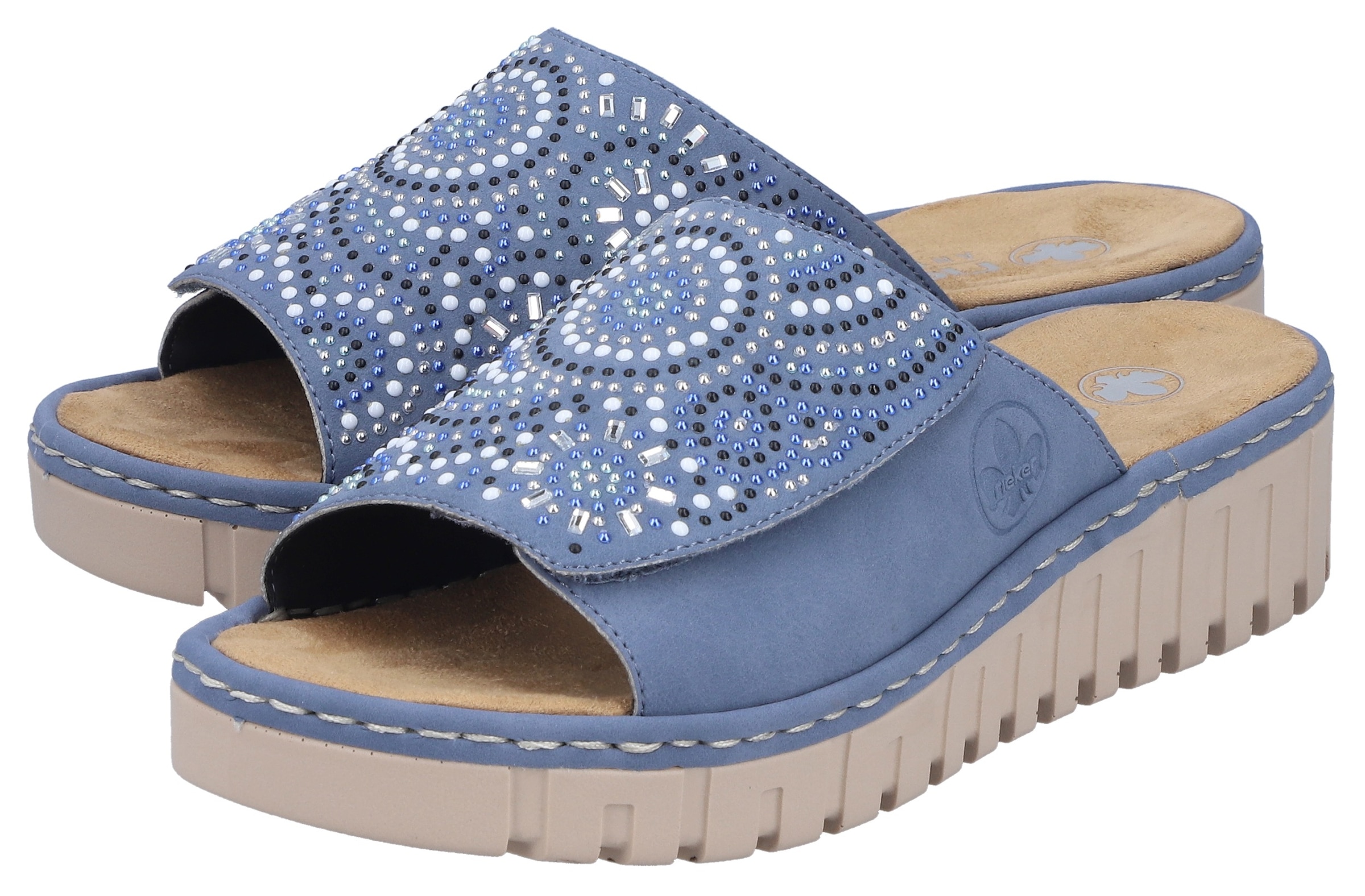Rieker Pantolette Sommerschuh, Strandschuh, Hausschuh mit regulierbarem Kle günstig online kaufen