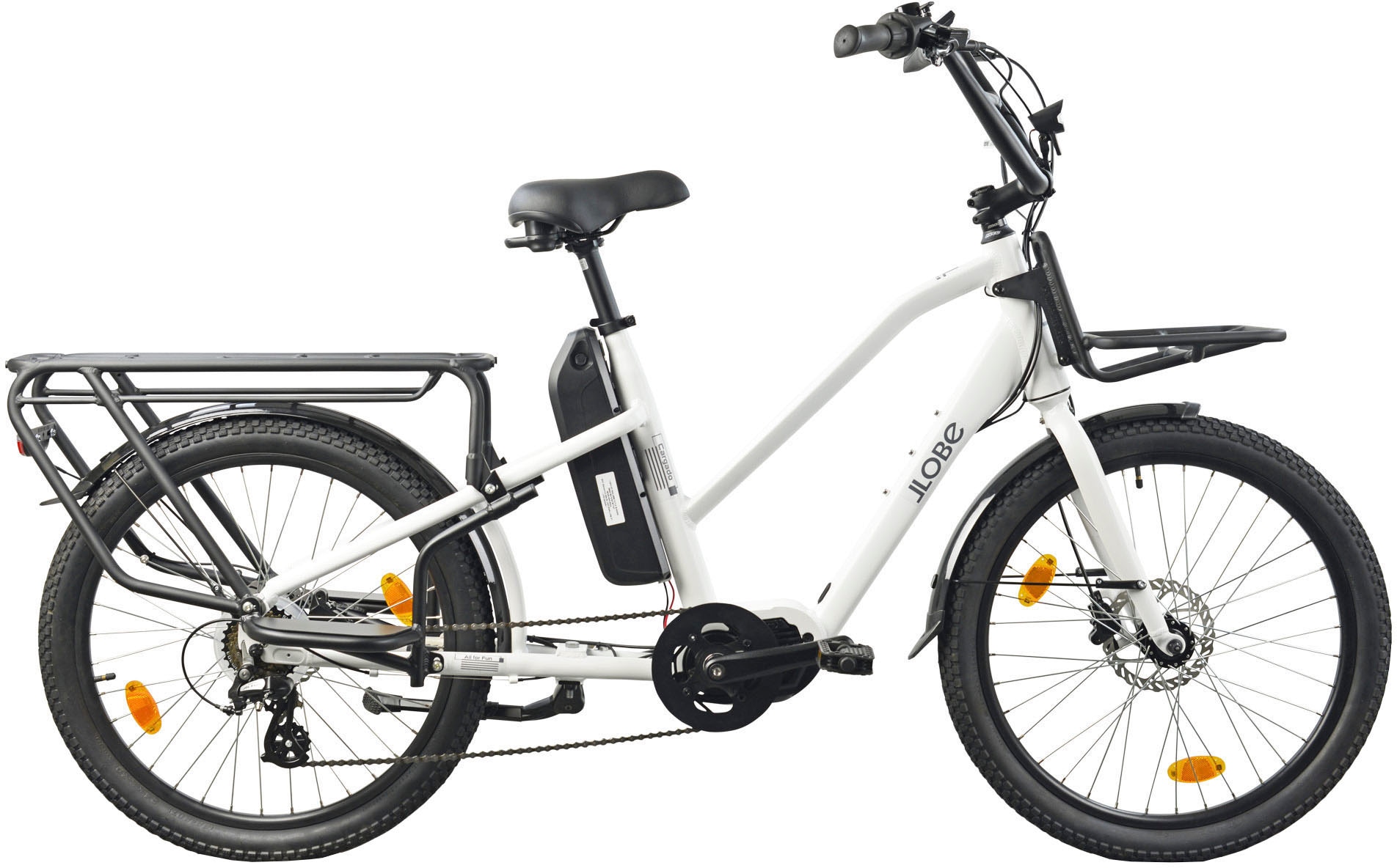 Llobe E-Bike »Cargo City E-Bike Cargado«, Shimano, Tourney, Mittelmotor 250 W