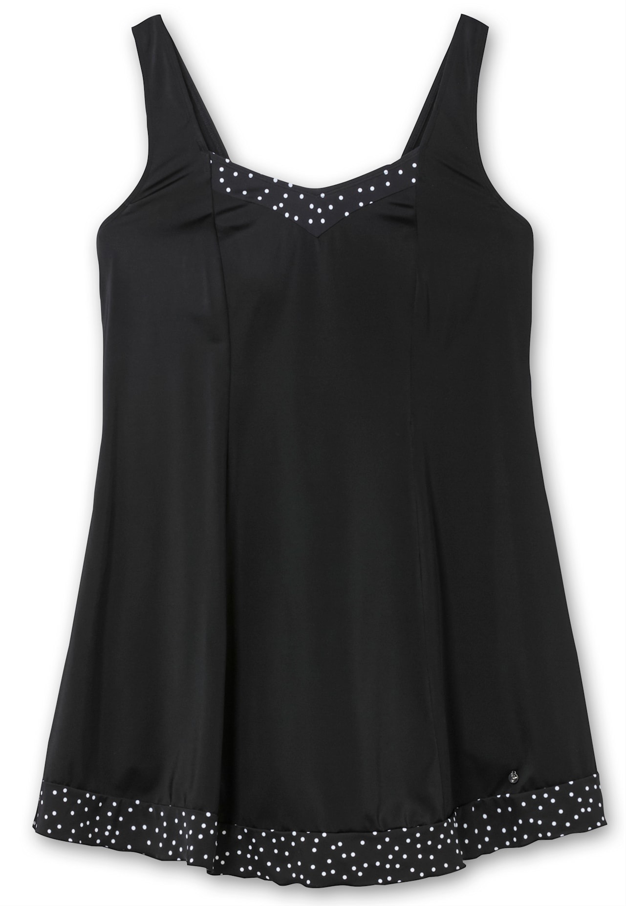 Tankini-Top SHEEGO, Damen, Gr. 58, Cup G, schwarz gepunktet, Elasthan, Polyamid, Bikini-Oberteile 3