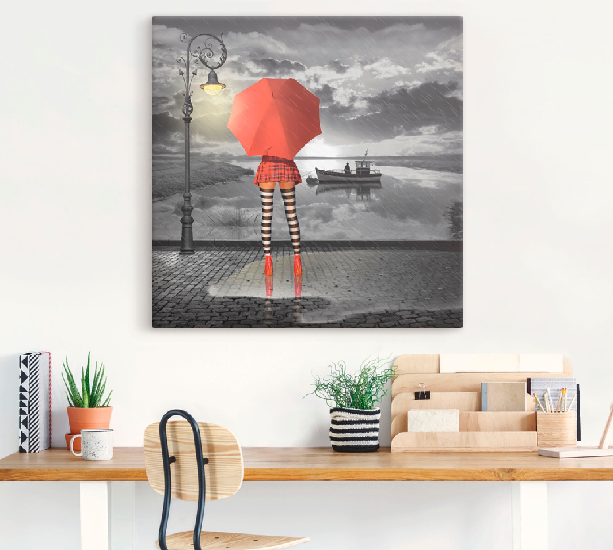 Artland Leinwandbild »Sonnige Aussichten«, Frau, (1 St.), auf Keilrahmen gespannt