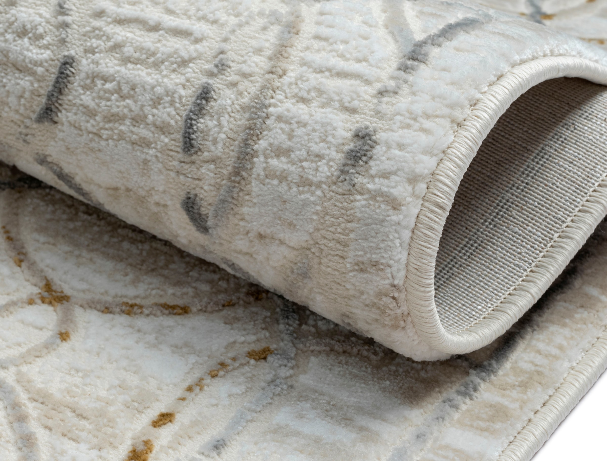 Myflair Möbel & Accessoires Teppich »My Floor Lagerräumung«, rechteckig, 10 mm Höhe, Kurzflor, Retro-Style, mit Fransen, besonders weich durch Microfaser
