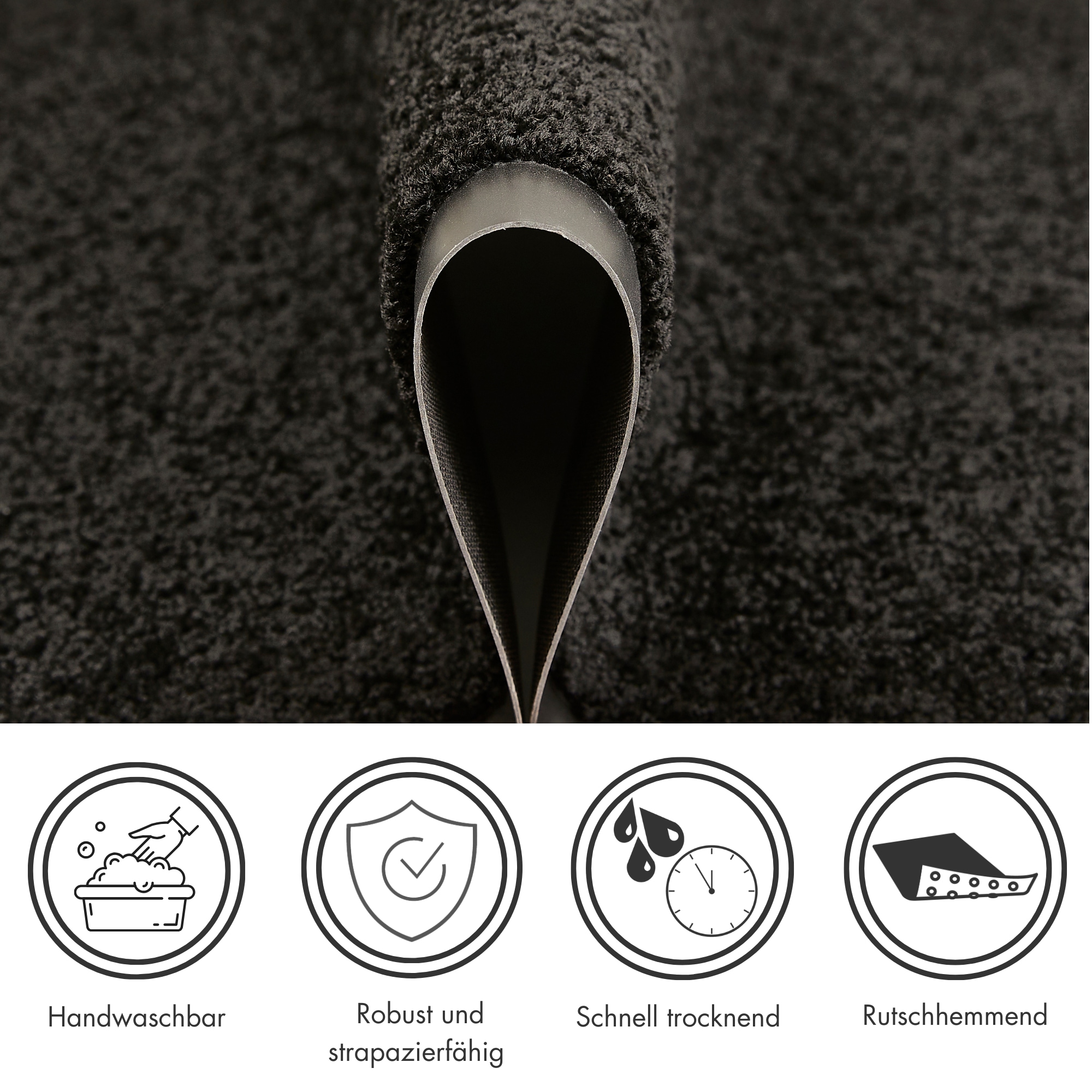 Andiamo Fußmatte »Verdi, Made in Netherlands«, rechteckig, 6 mm Höhe, Schmutzfangmatte, auch für überdachten Außenbereich geeignet, waschbar