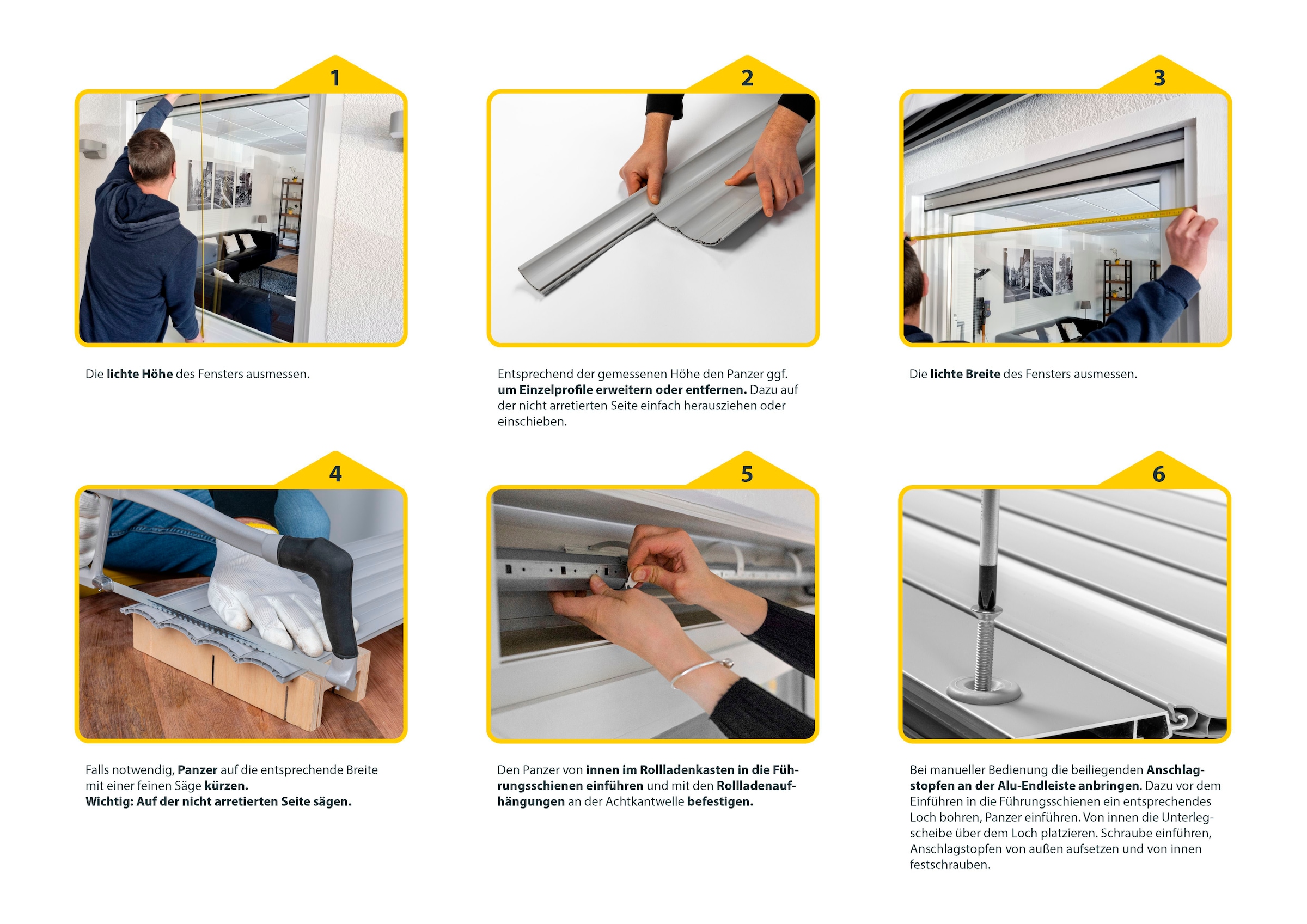 SCHELLENBERG Rollladenpanzer »Set für Fenster, Maxi System für 60 mm Stahlrohrwelle«, (1 tlg.), PVC Jalousie inkl. Zubehör