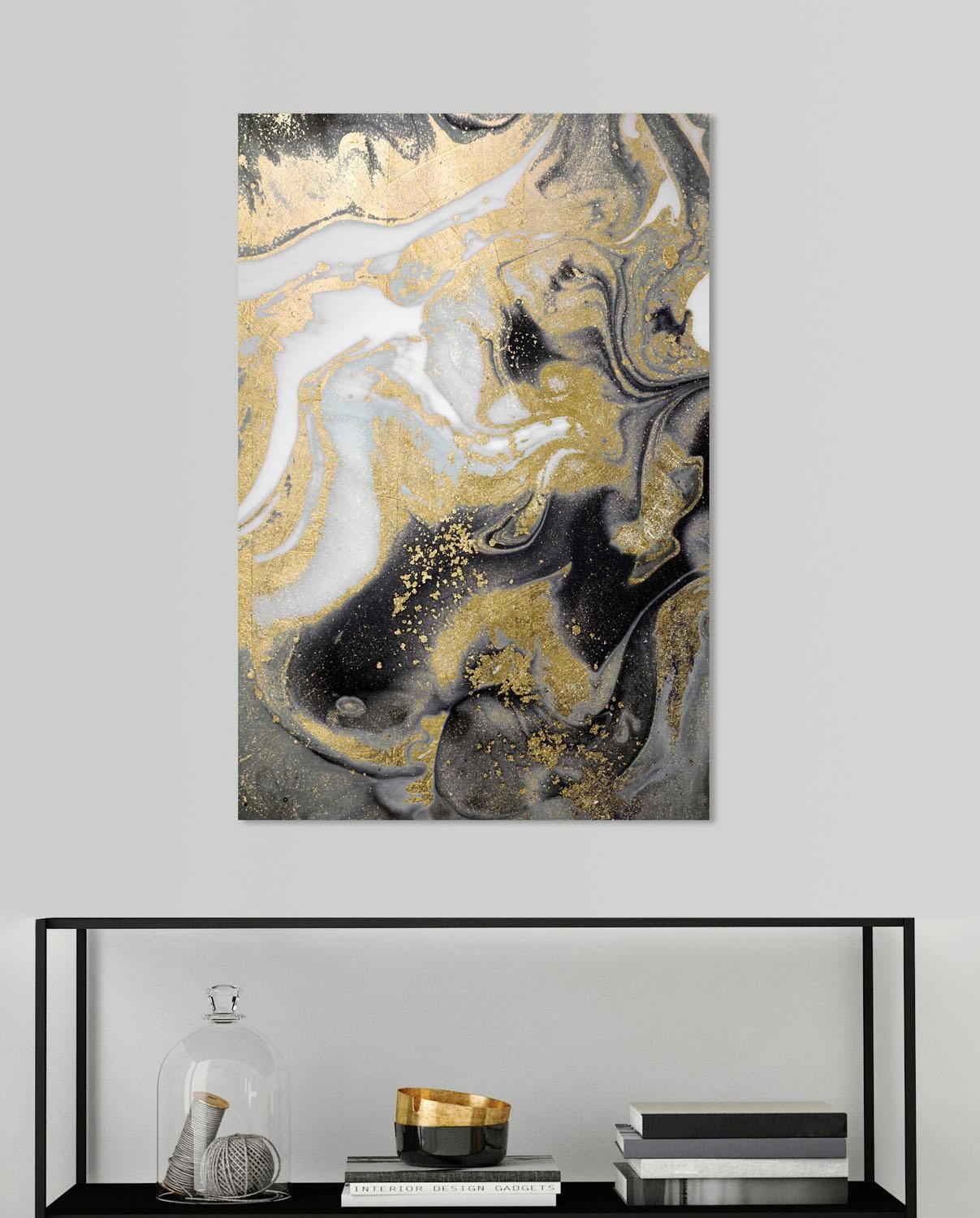queence Acrylglasbild "Abstrakte Kunst" Abstrakt Gemälde Kunst klassische Fantasie in Marmor-Optik
