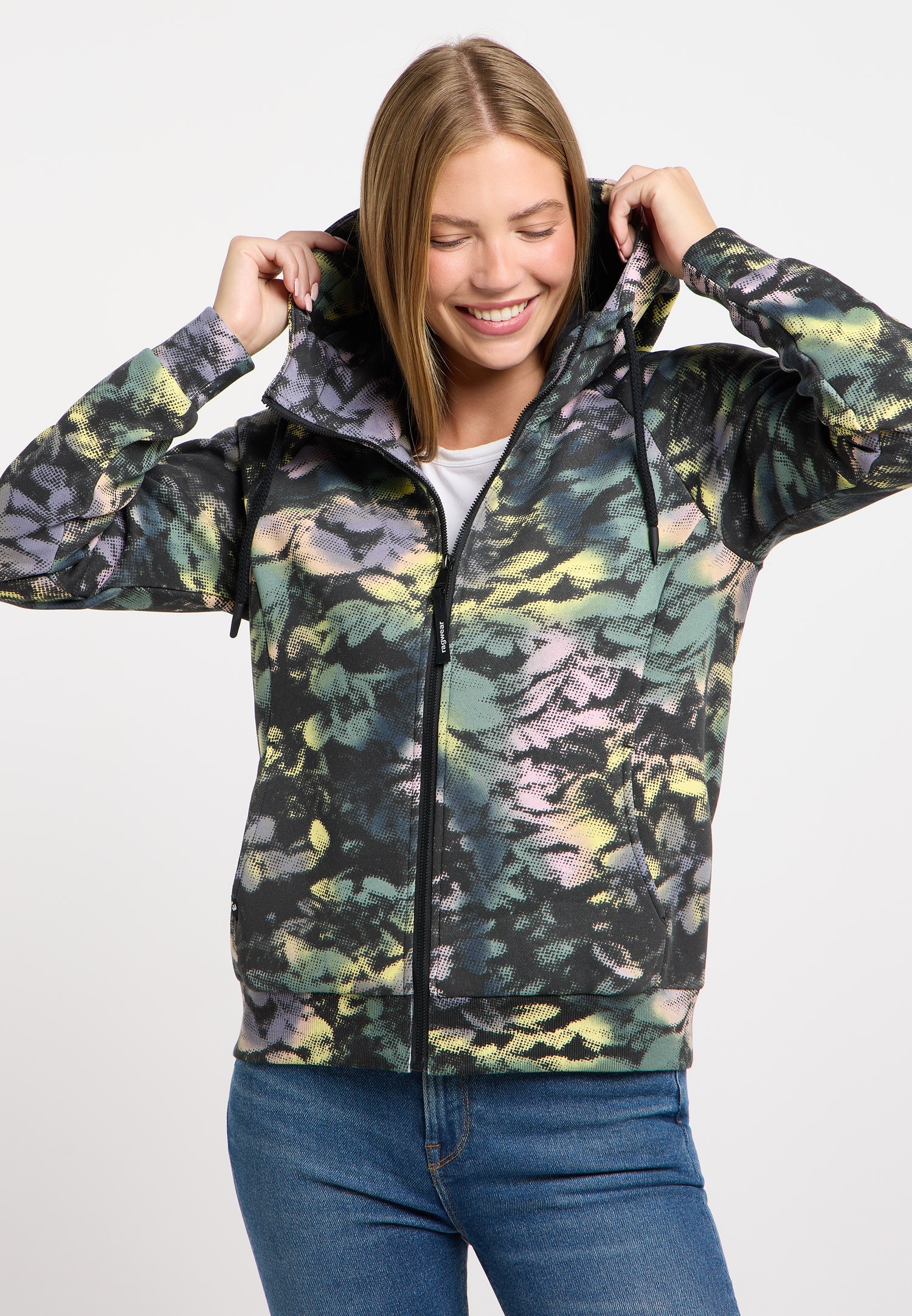 Ragwear Sweatshirt "FLLAWIA PRINT", aus Baumwolle und Polyester, normale Schnittform