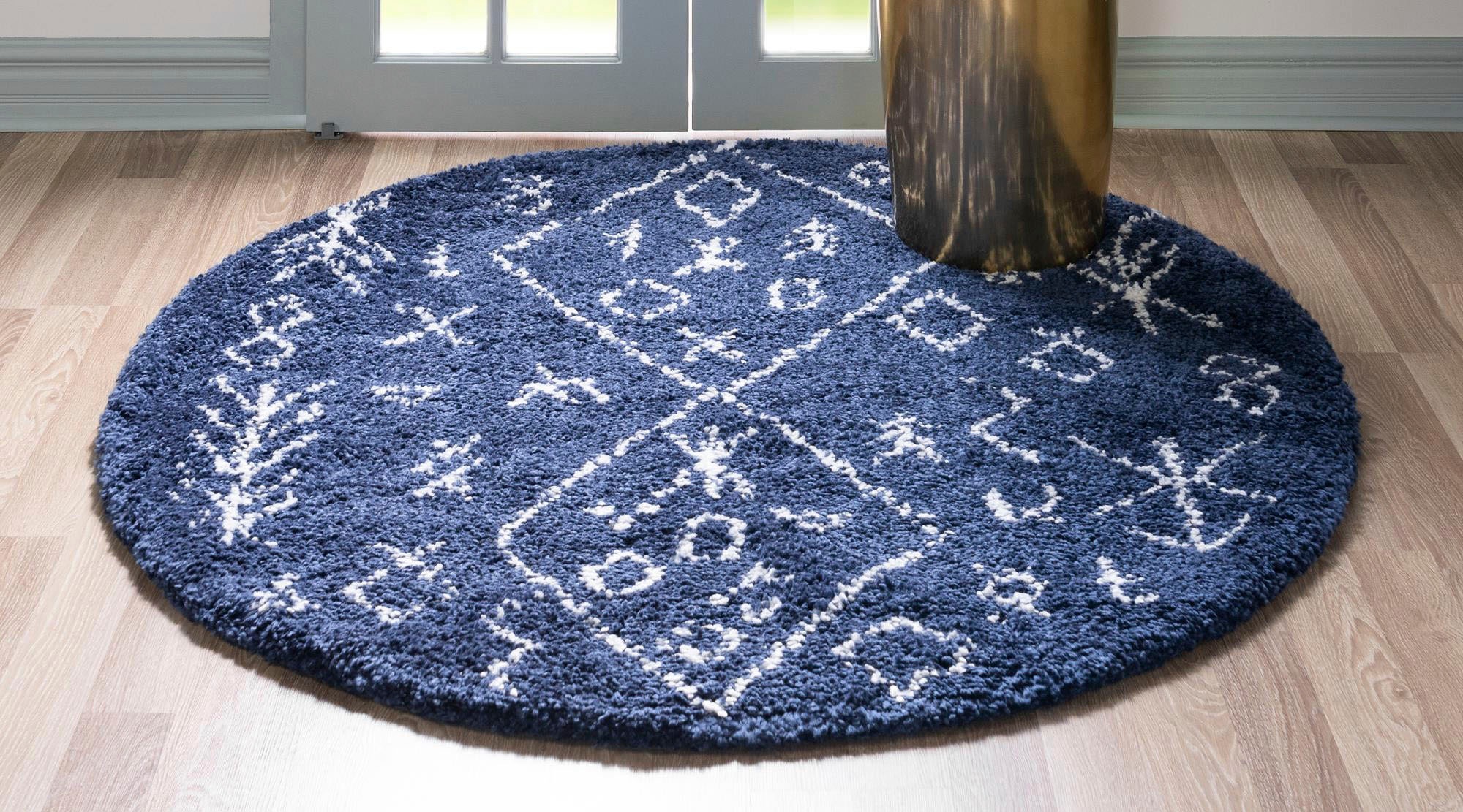 Myflair Möbel & Accessoires Hochflor-Teppich »Temara Shag Lagerräumung«, rund, 51 mm Höhe, gewebt, Scandi Design, ideal im Wohnzimmer & Schlafzimmer
