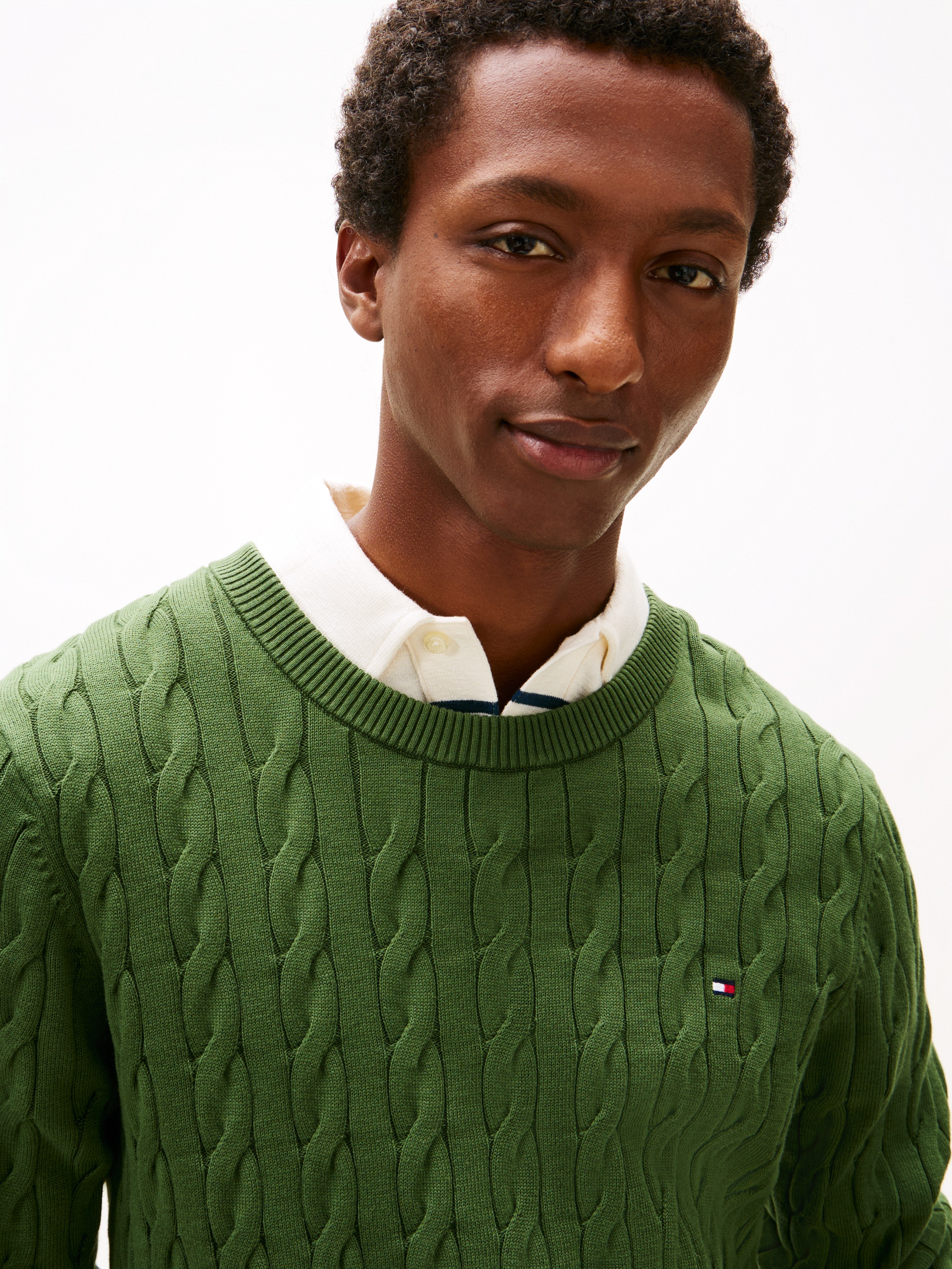 Tommy Hilfiger Strickpullover "CLASSIC CABLE CREW NECK mit Strukturstrick u günstig online kaufen