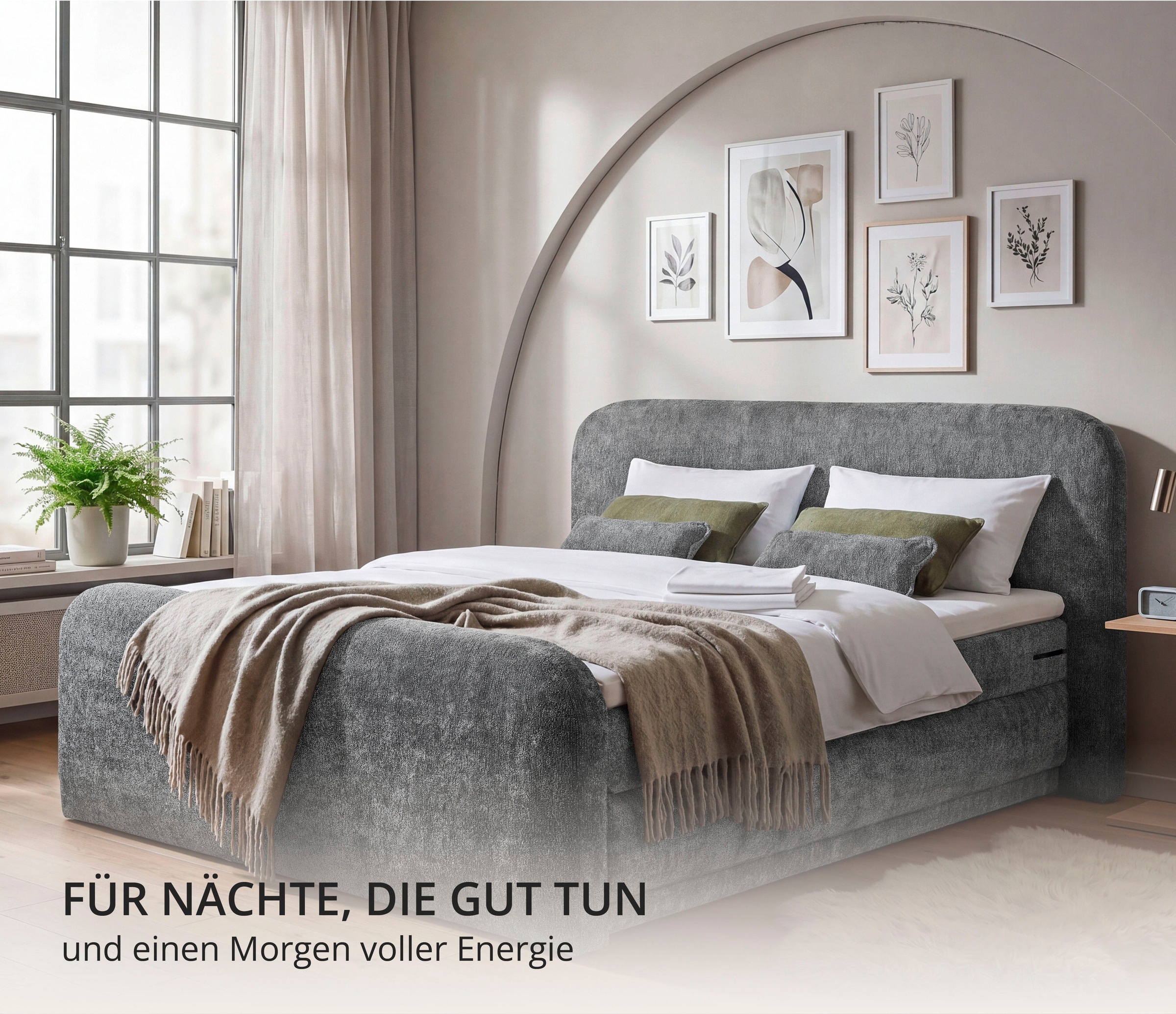 ED EXCITING DESIGN Boxspringbett »Arusa«