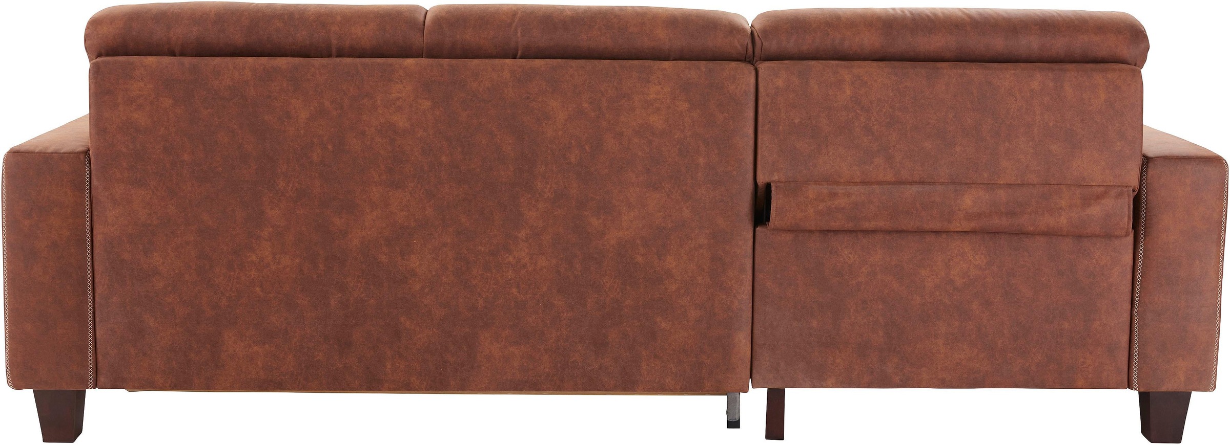 Places of Style Ecksofa »Varese L-Form«, wahlweise mit Bettfunktion und Vorziehfunktion