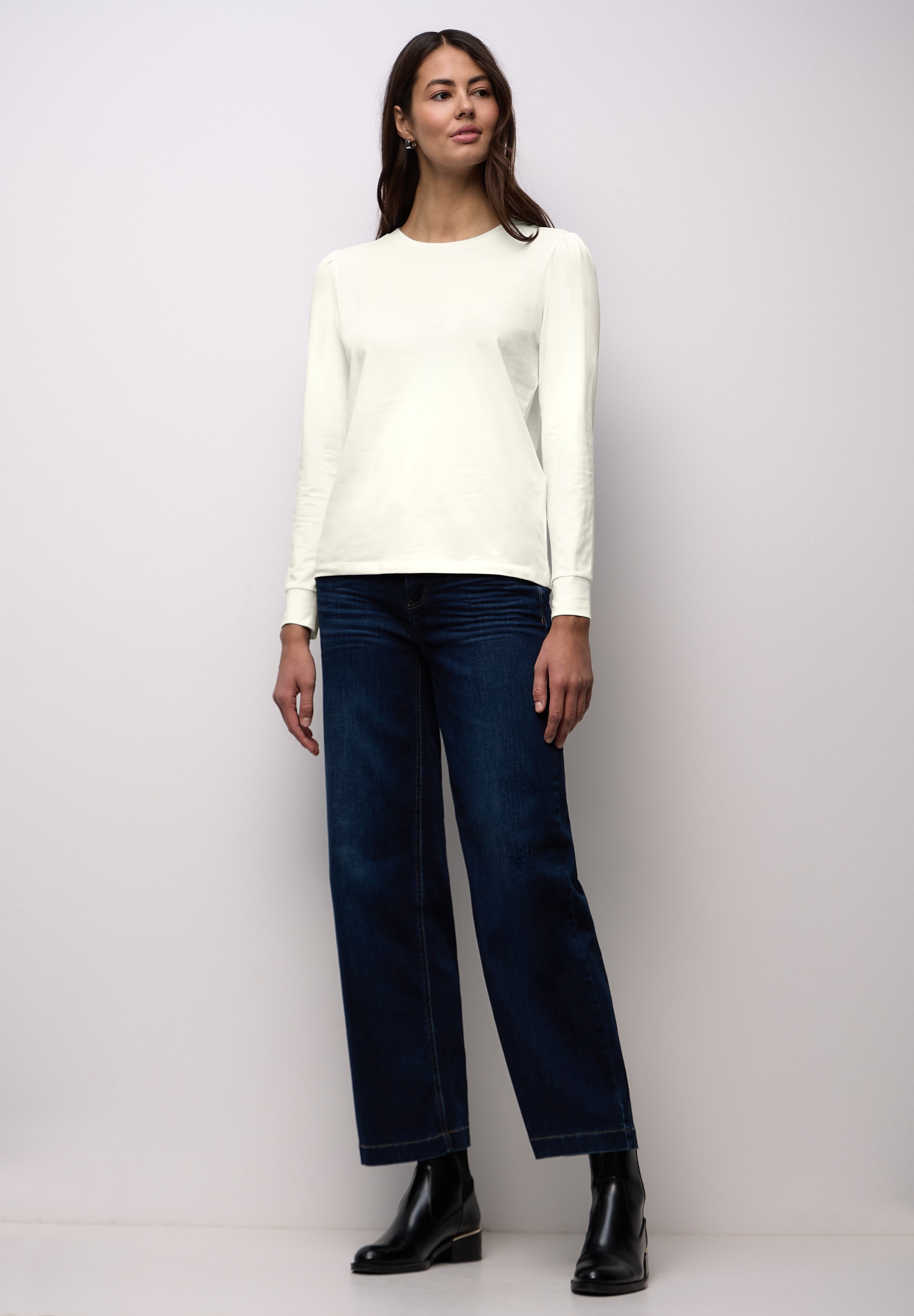 STREET ONE Langarmshirt mit Rundhalsausschnitt