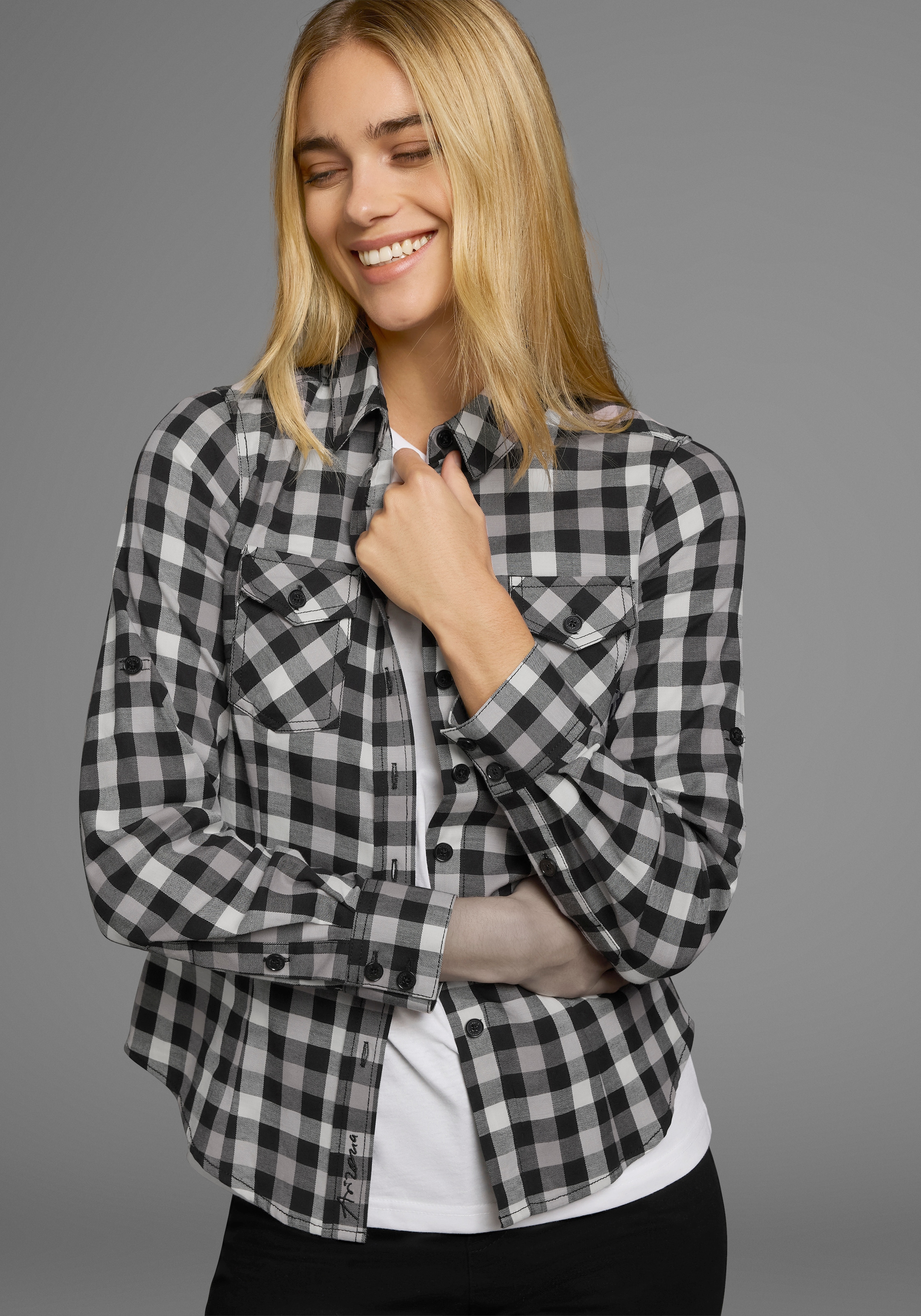 Arizona Karobluse, Lässiger-Holzfäller-Look günstig online kaufen
