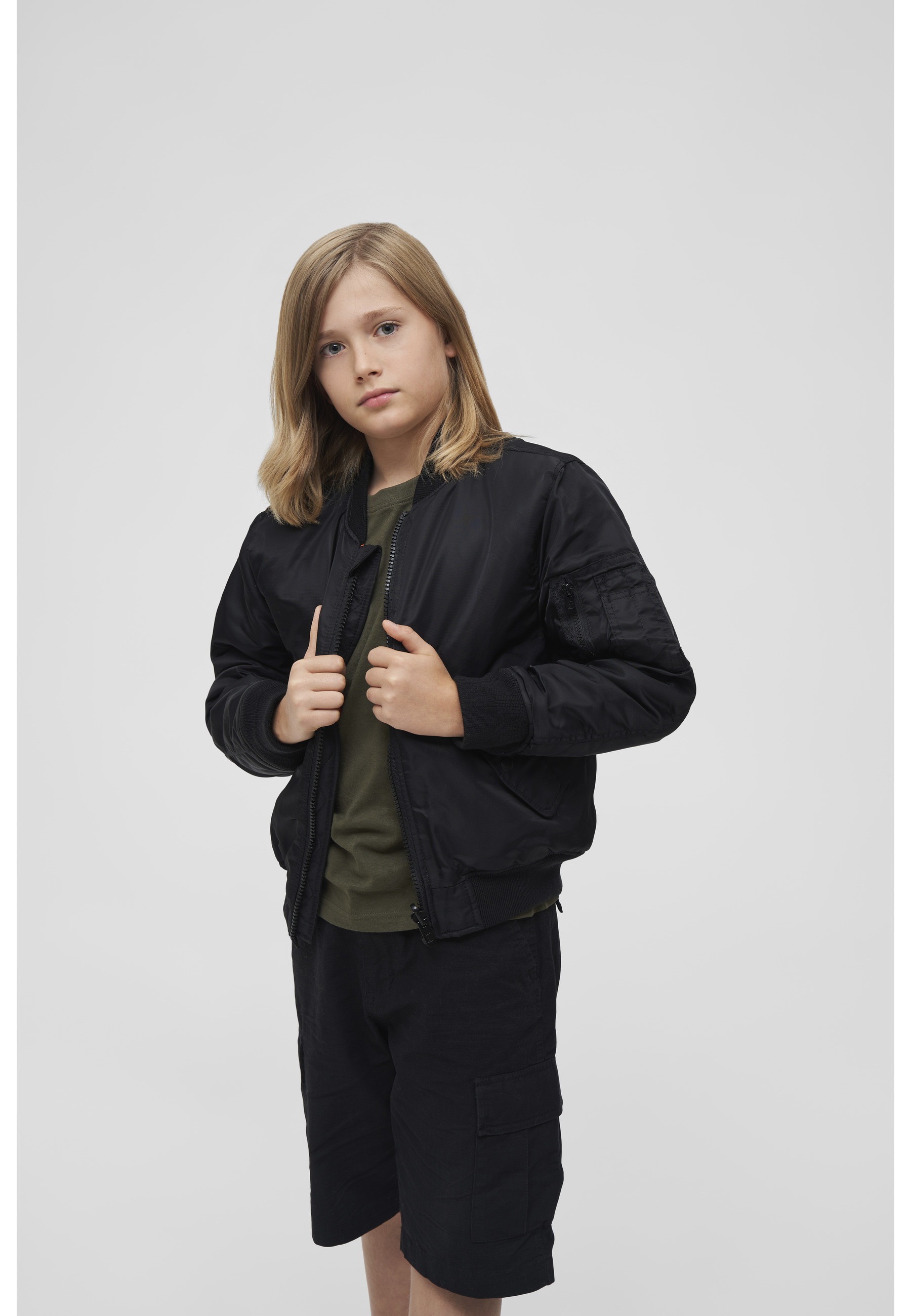 Brandit Anorak »Brandit Herren Kids MA1 Jacket« 1 Stk. tlg. ohne Kapuze