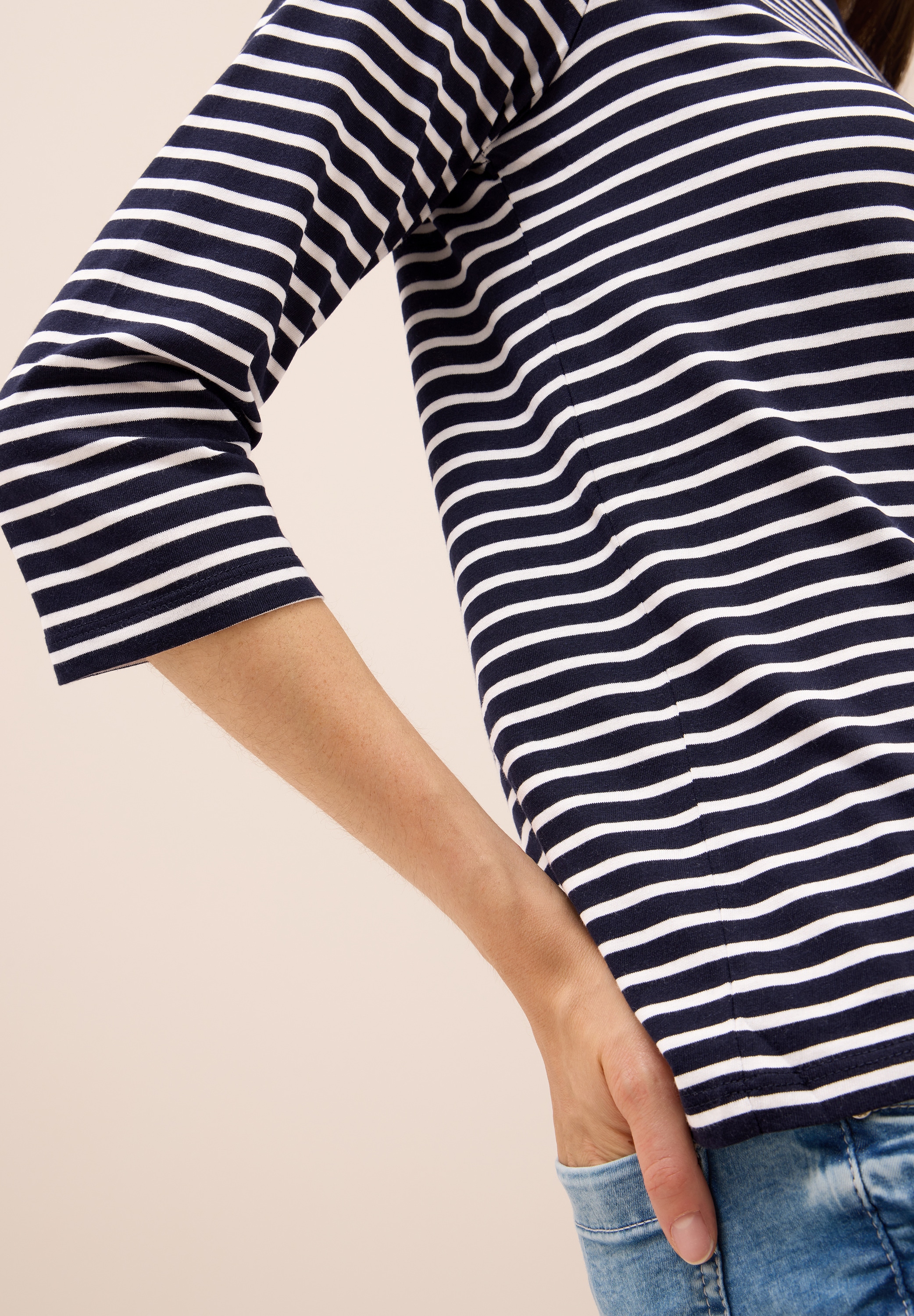 Cecil 3/4-Arm-Shirt, mit Streifen Muster