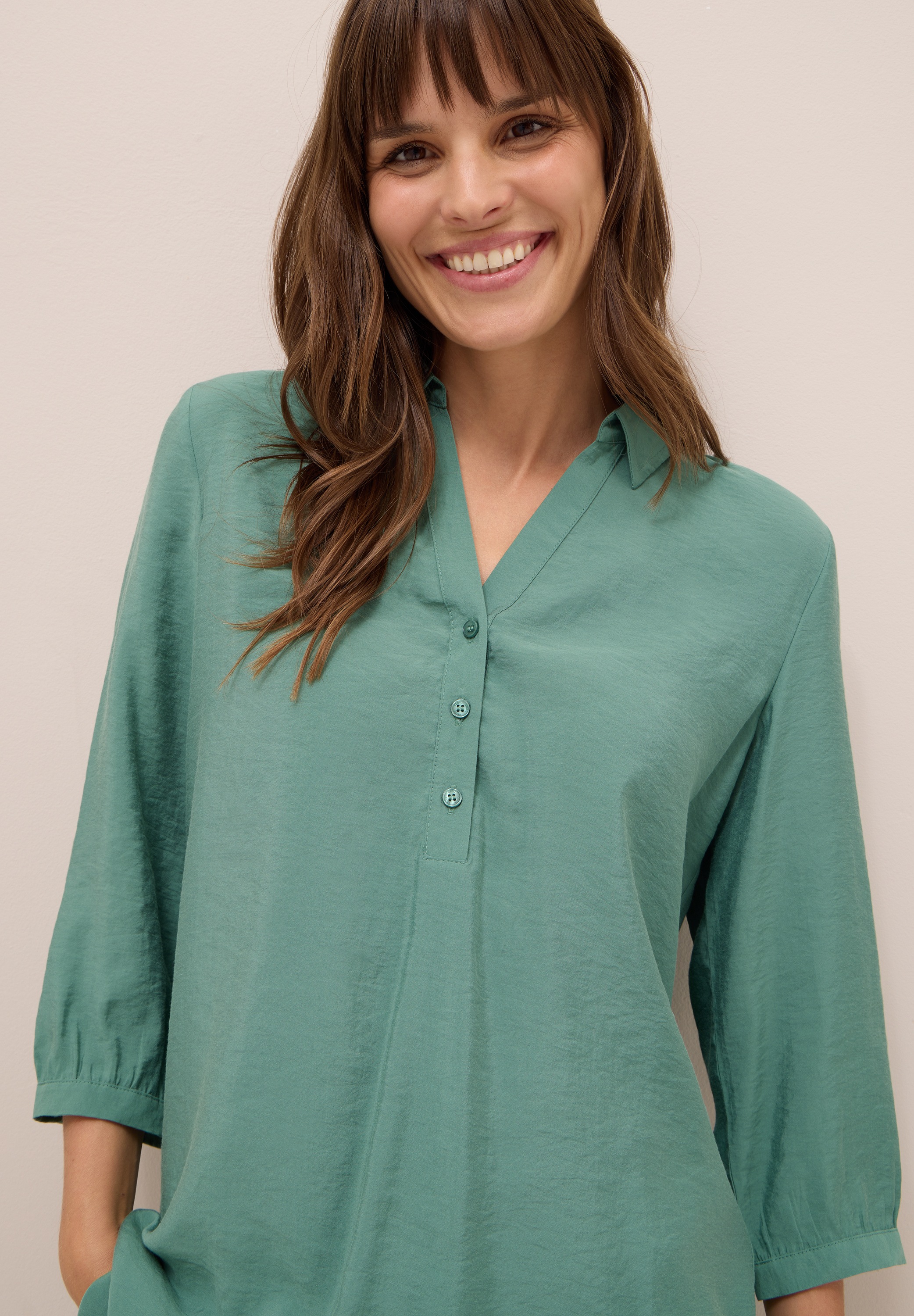 Thumbnail - Cecil Klassische Bluse mit abgerundetem Saum