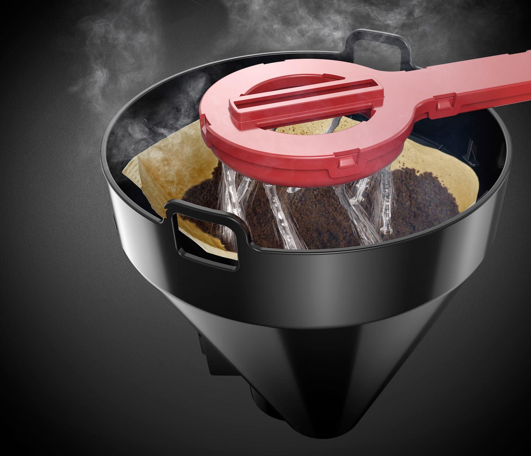 RUSSELL HOBBS Filterkaffeemaschine »Adventure 24010-56«, 1,25 l Kaffeekanne, Papierfilter, 1x4, mit Glaskanne, 1100 Watt, Edelstahl gebürstet