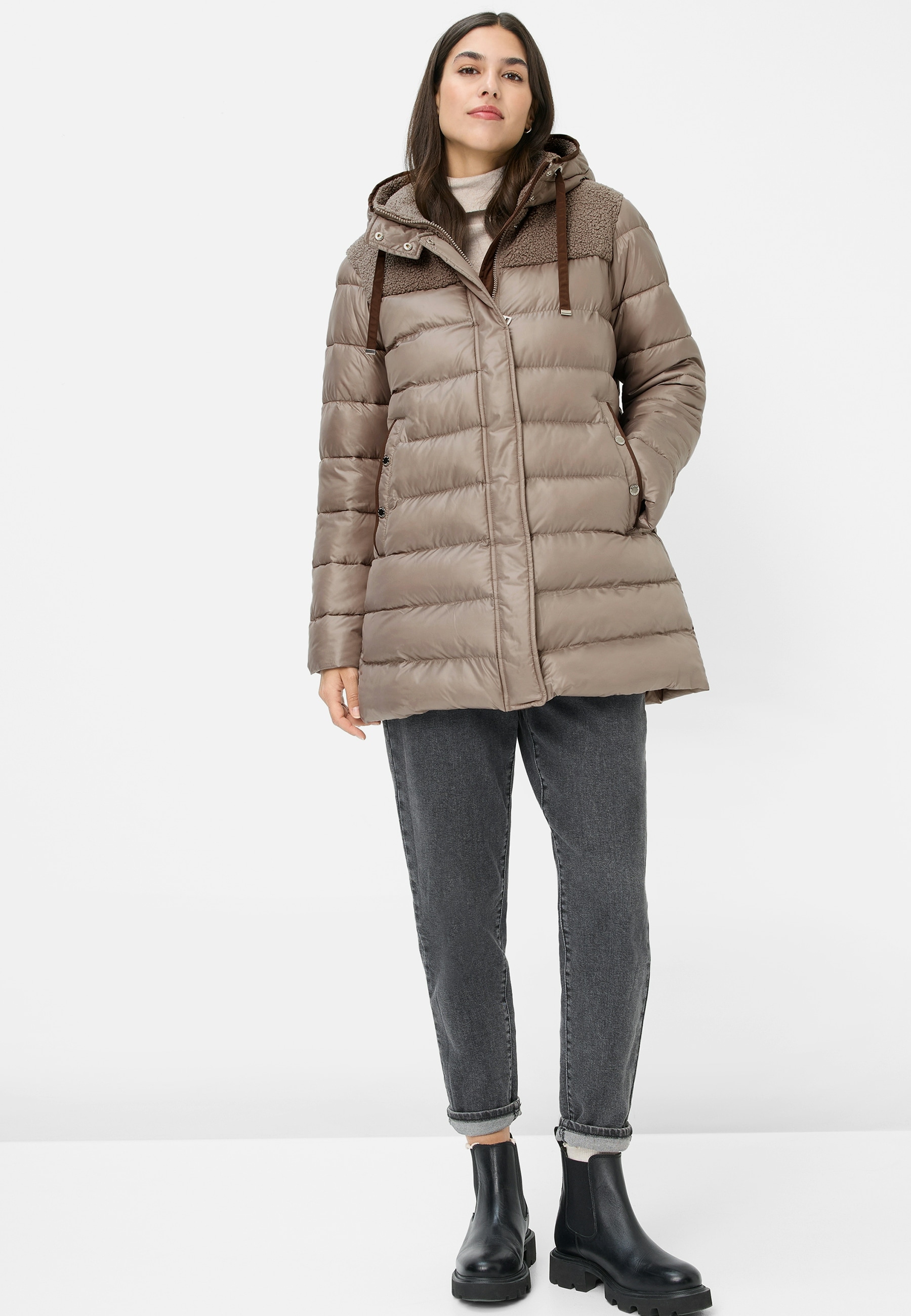 Fuchs Schmitt Steppjacke »Steppjacke«, mit Kapuze, Mit Rundhalsausschnitt