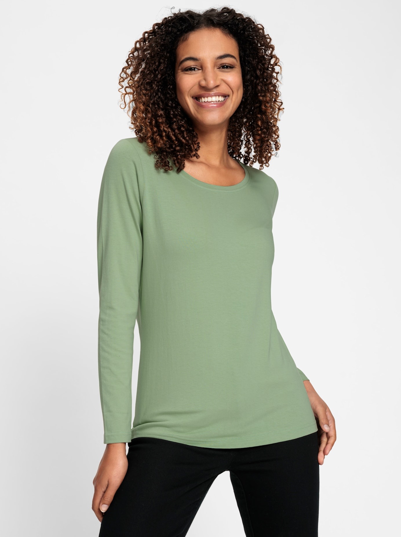 Rundhalsshirt "Rundhals-Shirt" 1 Stk. günstig online kaufen