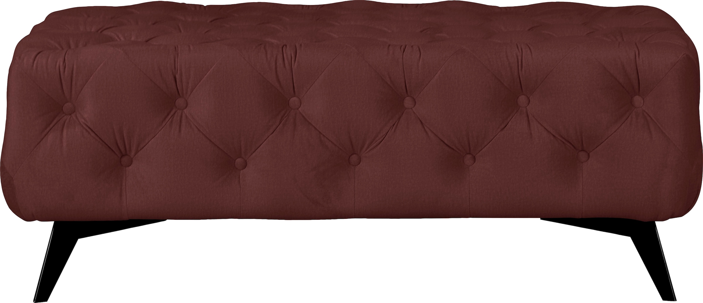 Home affaire Polsterhocker "Amaury" Chesterfield-Optik, Breite 120cm, Fußfa günstig online kaufen