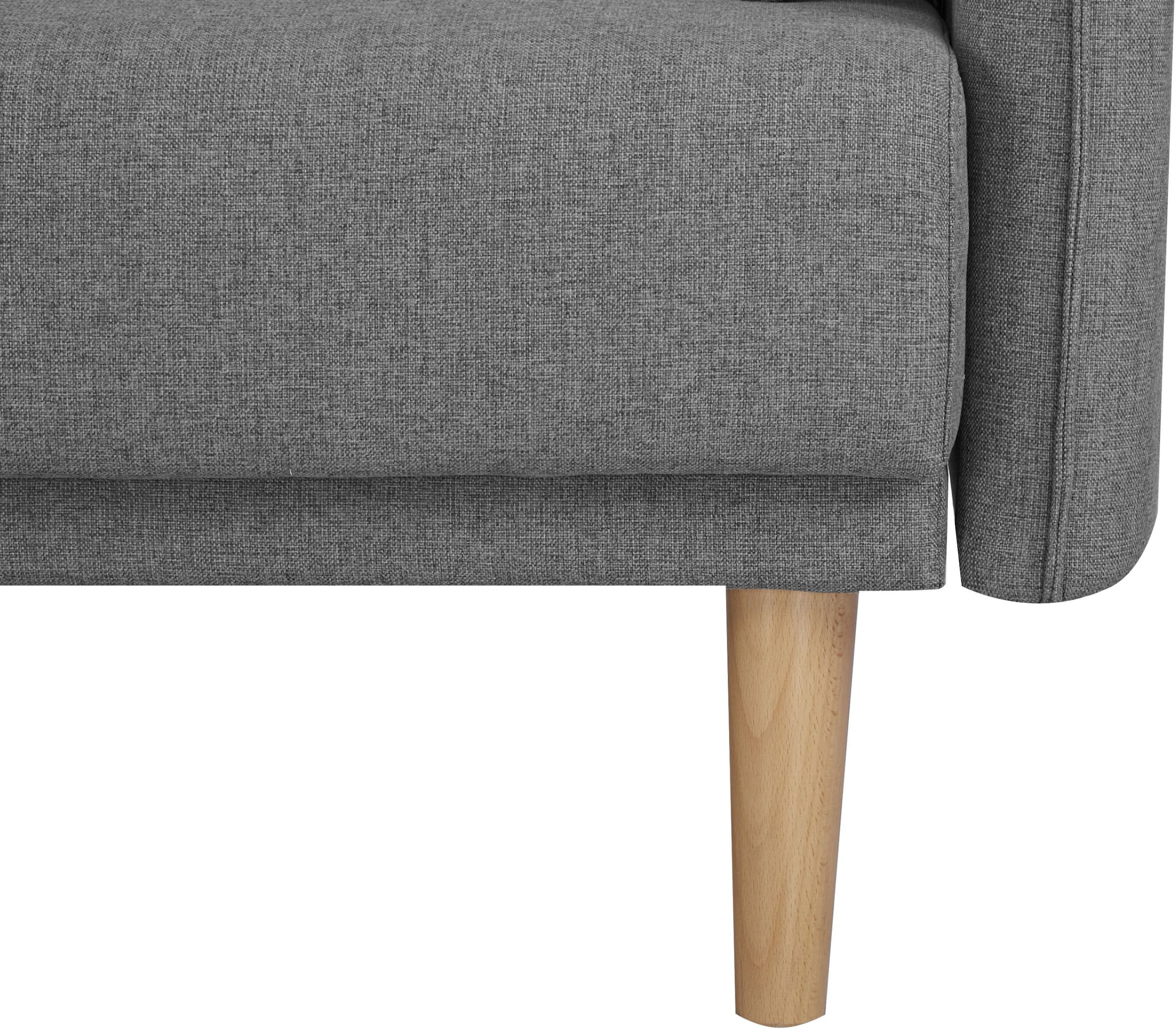 Home affaire Schlafsofa »SORENITY, 196 cm, 3-Sitzer, verstellbare Rückenlehne« verstellbarer Rückenlehne, Klappmechanismus, Webstoff