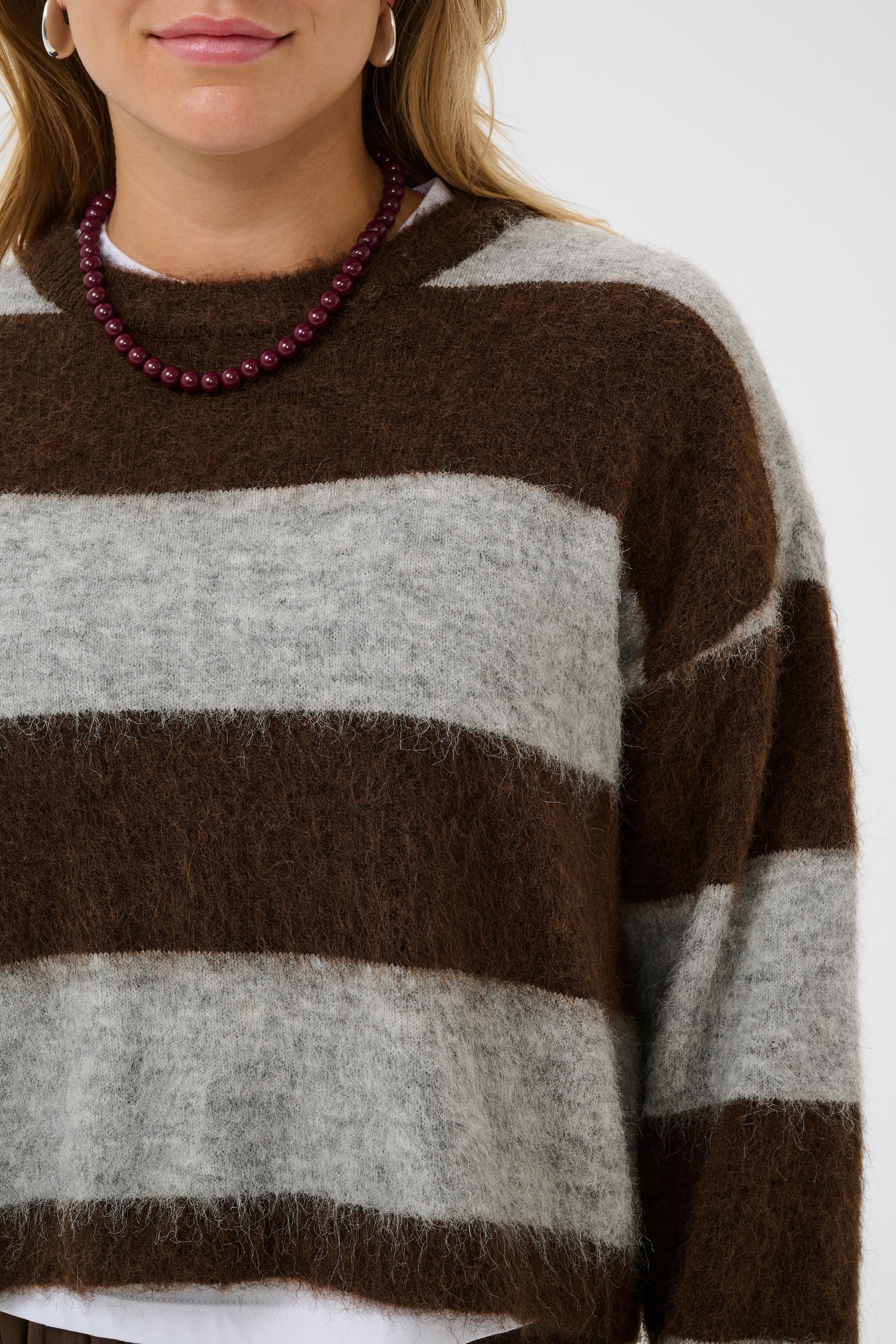 Saint Tropez Strickpullover »TayzieSZ Pullover« Materialmix, Oversize fit