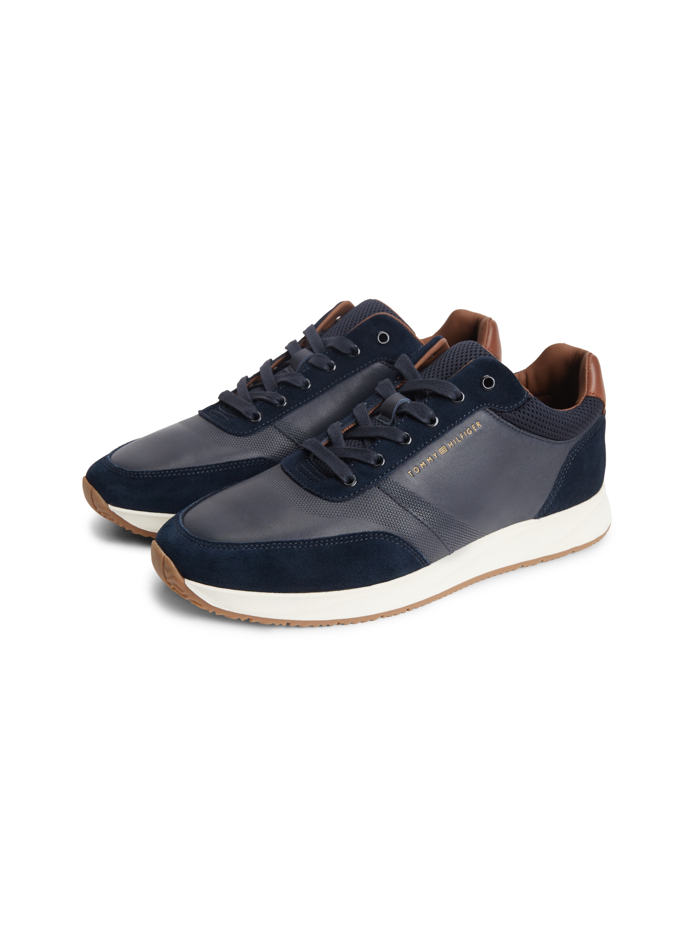 Tommy Hilfiger Sneaker "TH DRESSY RUNNER SUEDE MIX" Schnürschuh, Halbschuh, Freizeitschuh mit Logoschriftzug