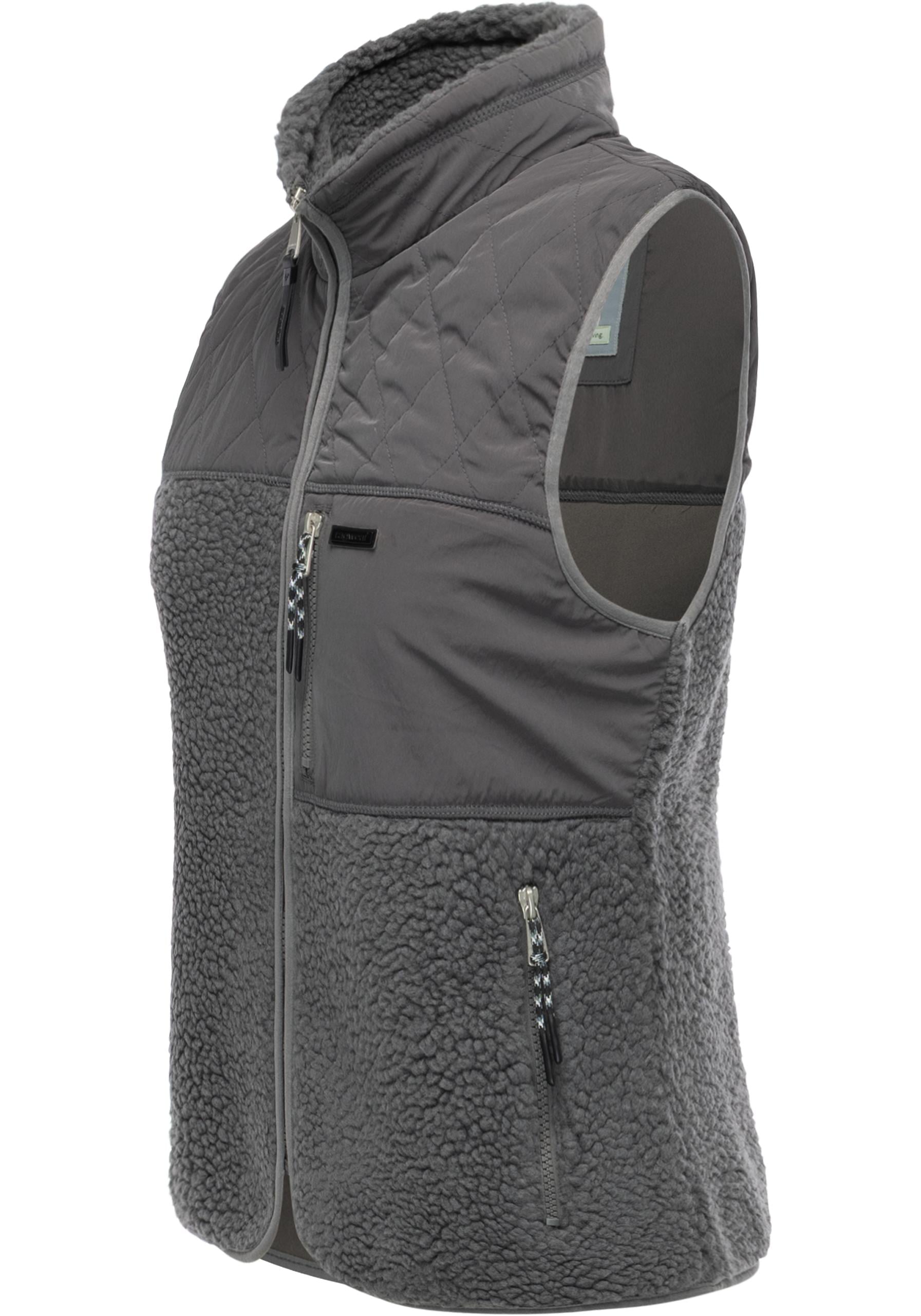 Ragwear Plüschweste »Junkin Bonded«, warme Damen Weste aus Materialmix mit Teddy-Fleece