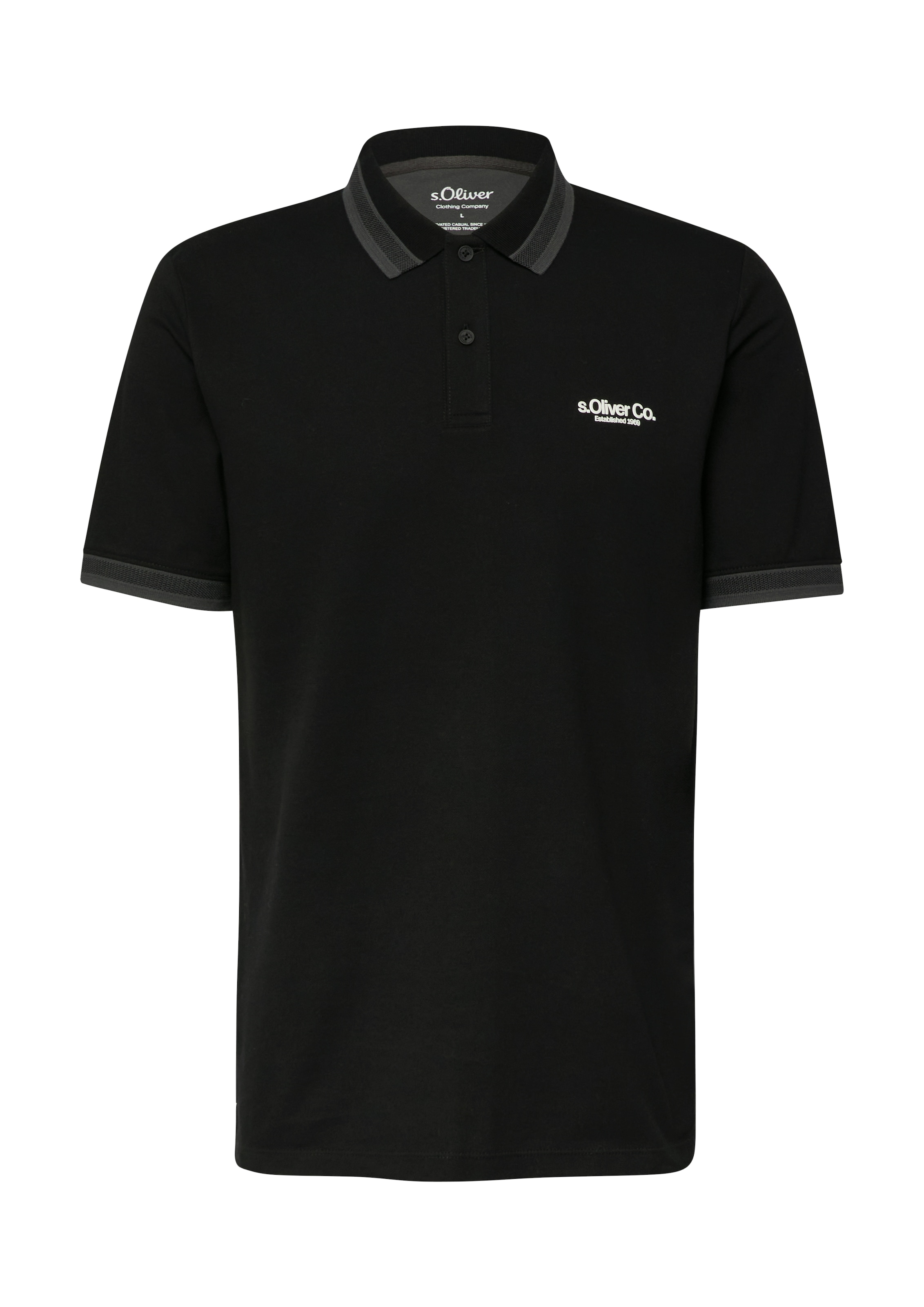 s.Oliver Poloshirt mit Logo Schriftzug
