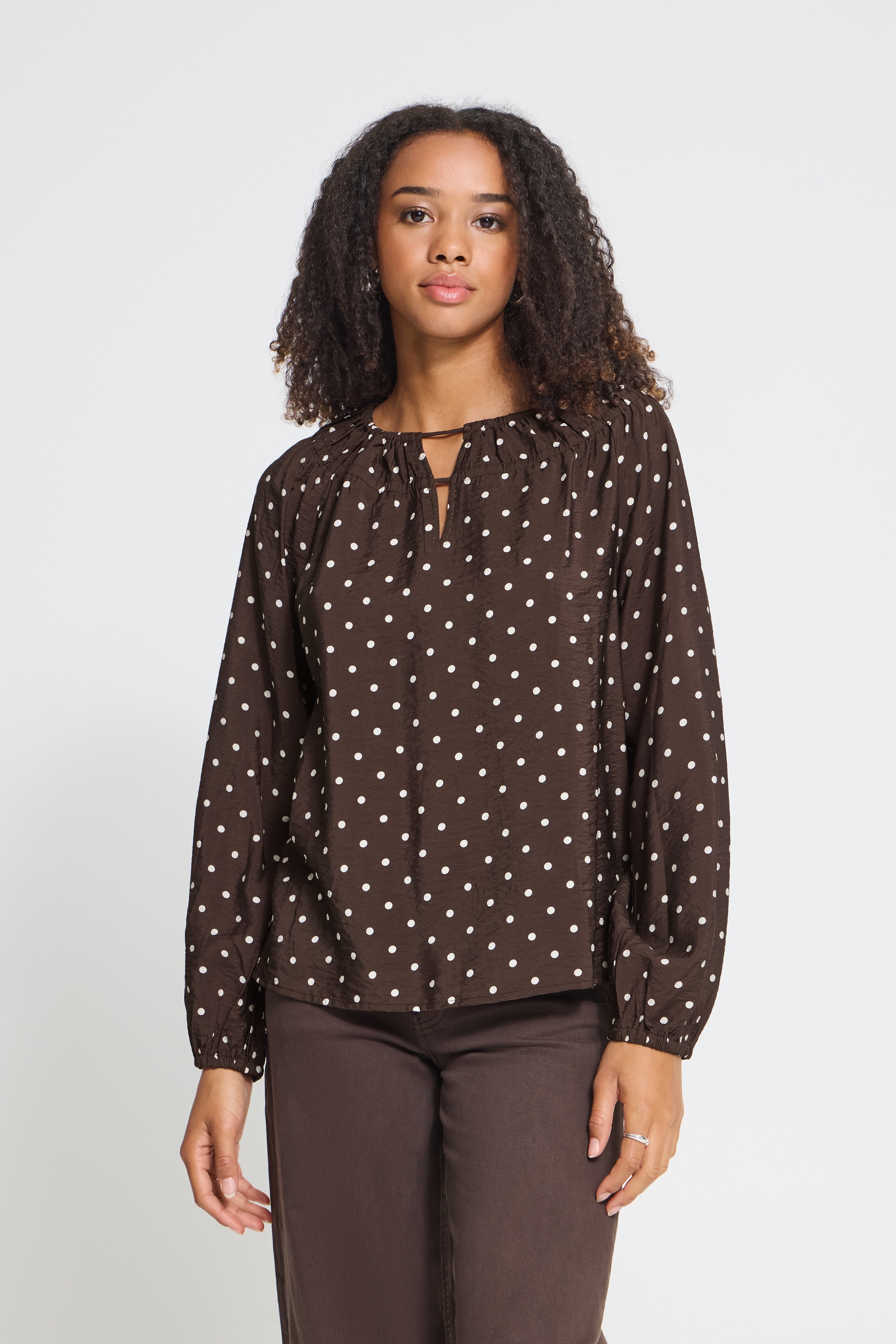 Ichi Langarmbluse »Damen Bluse langarm IHFORANA«