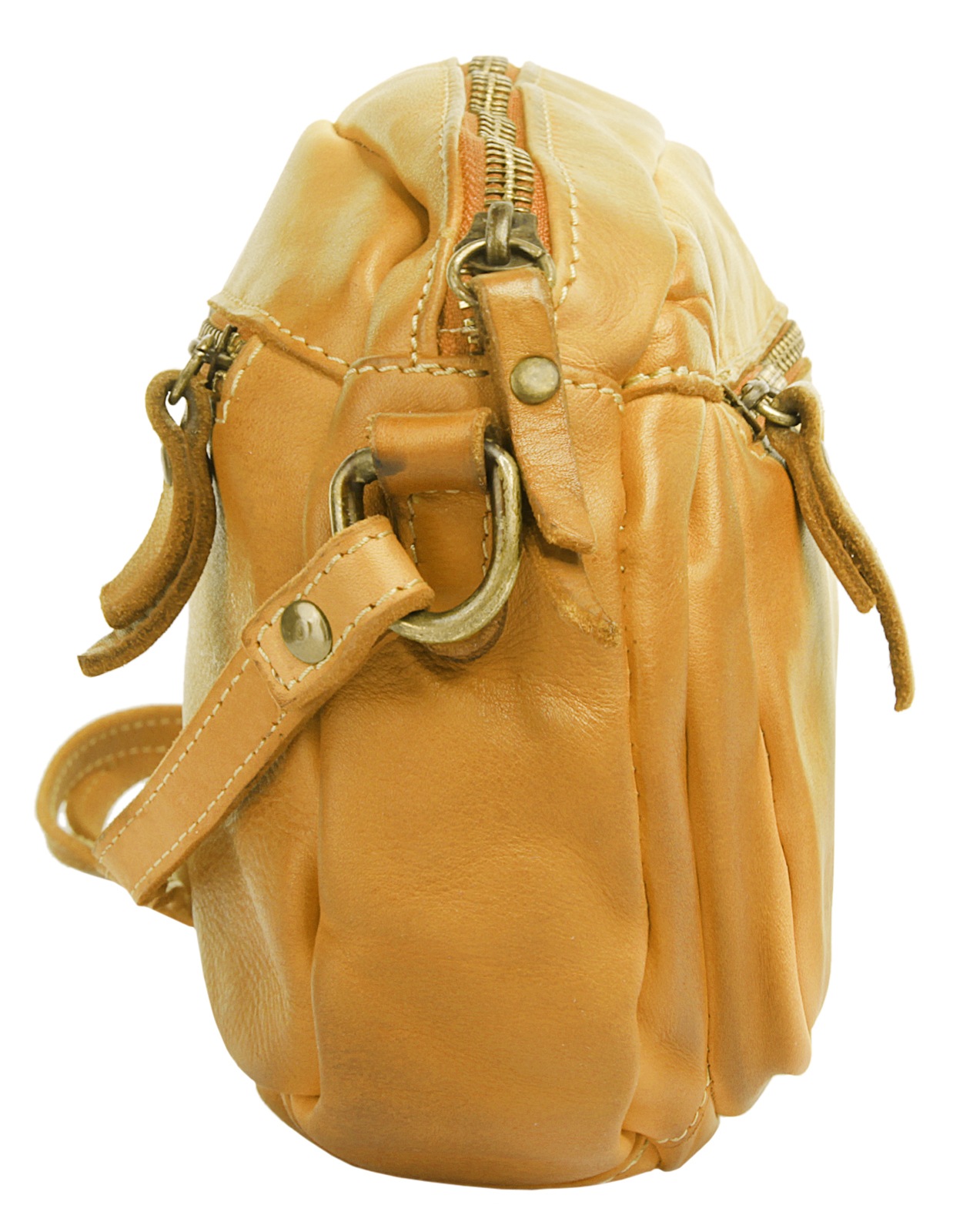 Cluty Umhängetasche, echt Leder, Made in Italy
