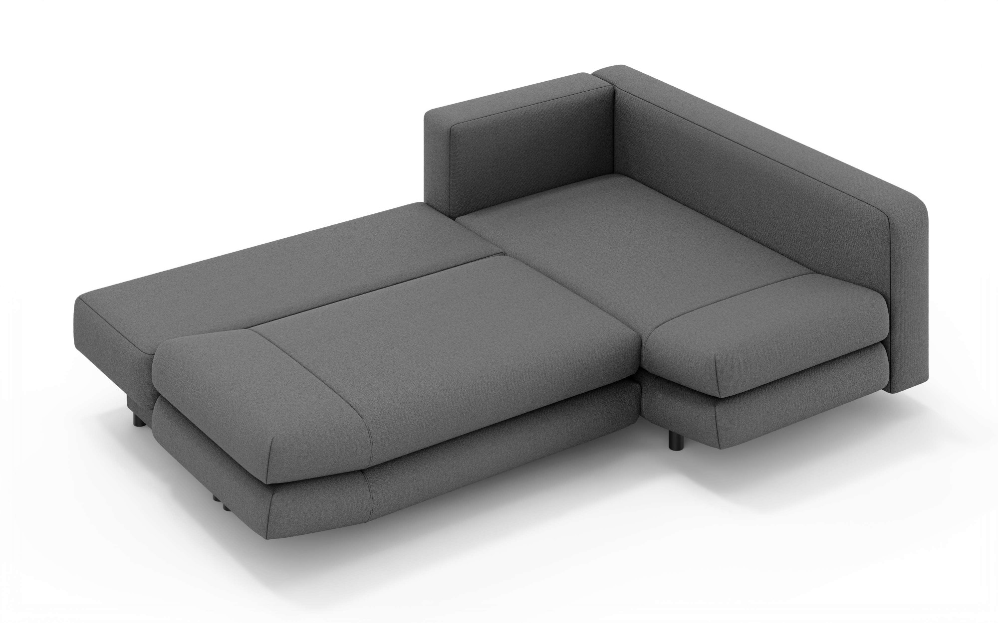 Home affaire Ecksofa »LENNARA Schlafsofa mit Bettkasten, Maße B/T/H: 234/179/85 cm«, L-Form mit Ottomane rechts/links, mit Wellenunterfederung