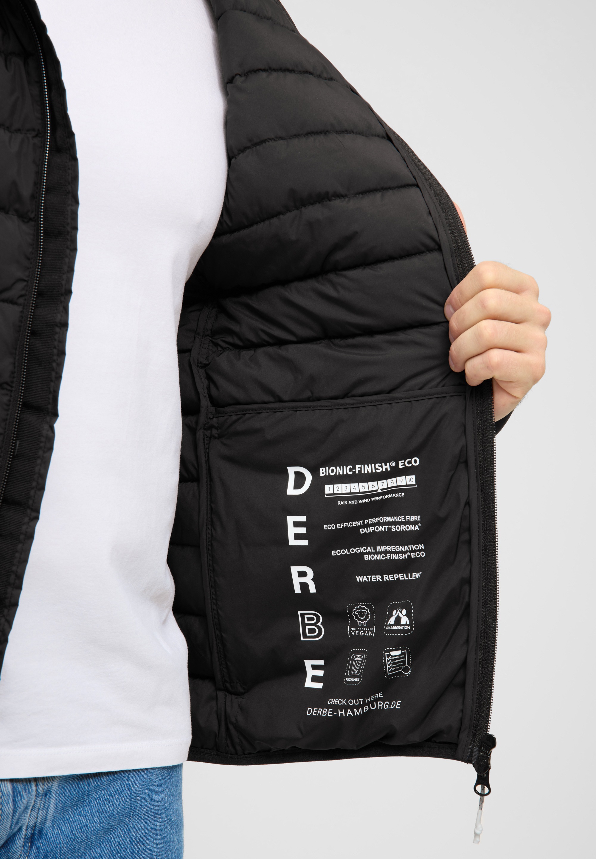 Derbe Anorak »Lightby« ohne Kapuze Steppjacke, leicht, sportlich, mit Kapuze
