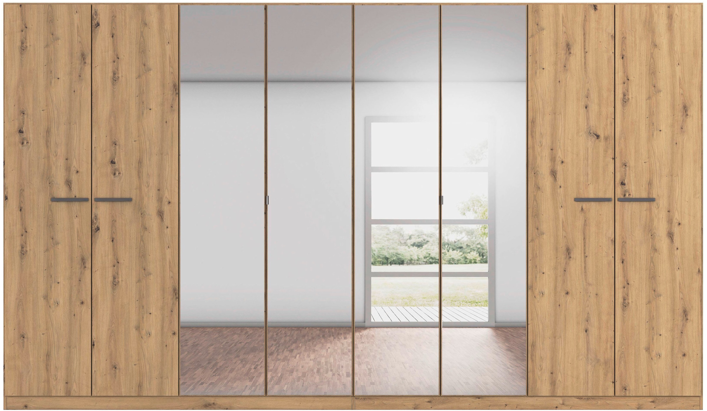 rauch Drehtürenschrank »Kleiderschrank Schrank Garderobe TOPSELLER OTELI inkl. Inneneinteilung«, (erhältlich in Breiten 91-360 cm, ab Breite 136cm inkl. Innenschubladen), mit zusätzlichen Einlegeböden, optional mit Spiegel MADE IN GERMANY