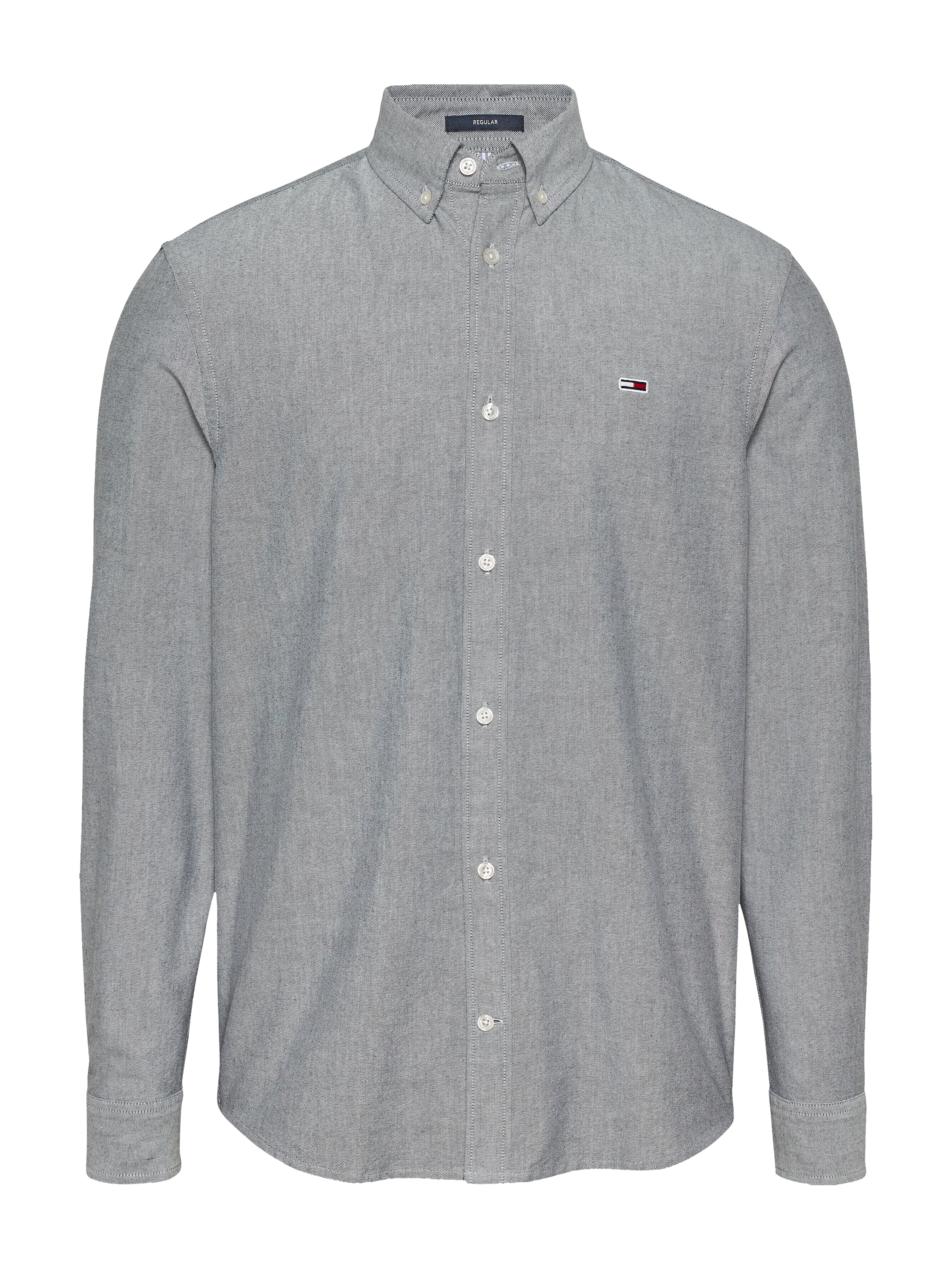 Tommy Jeans Langarmhemd »TJM REG OXFORD SHIRT EXT«, Mit Rundhalsausschnitt