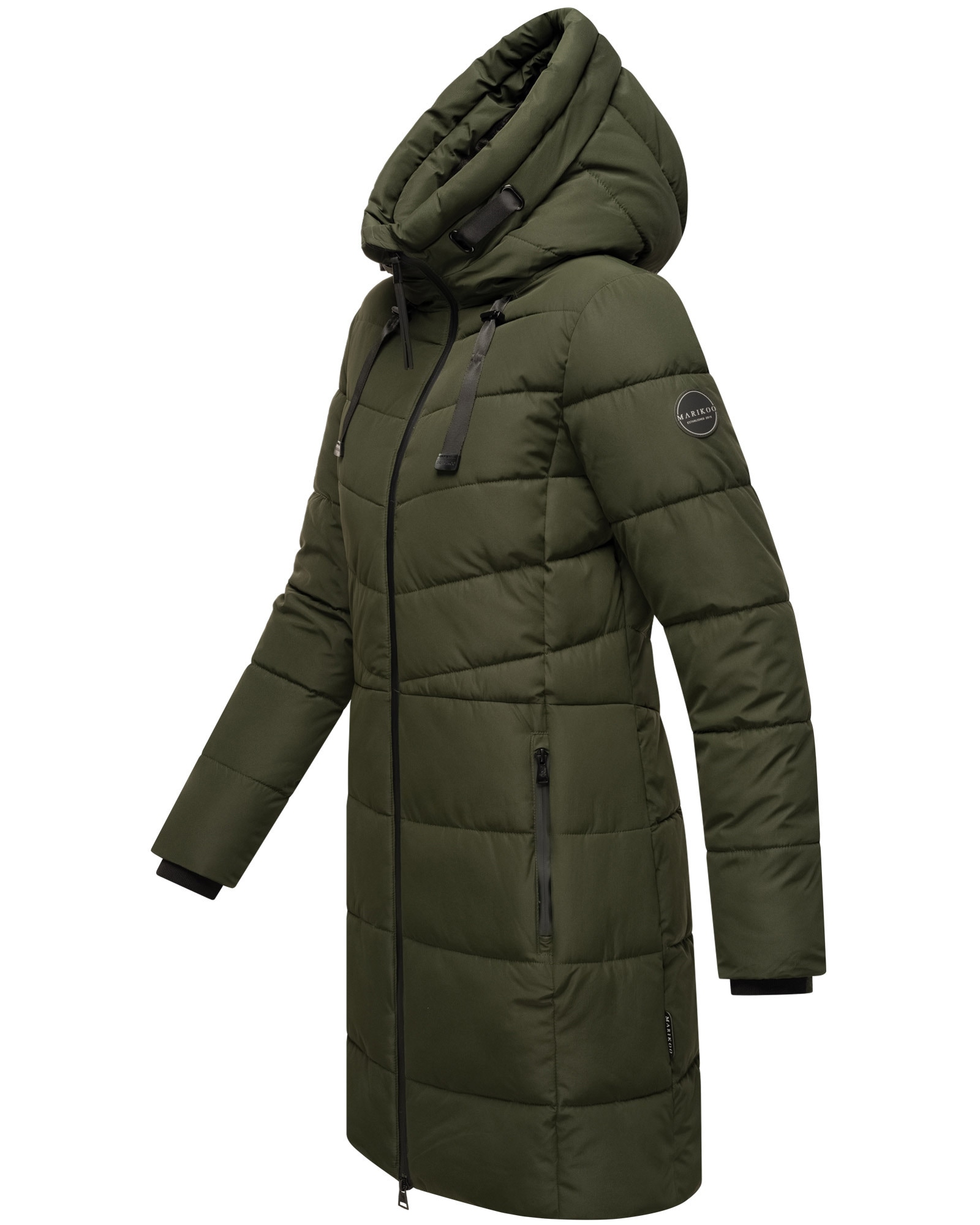 Marikoo Winterjacke »Natsukoo XVI«, Stepp BAUR bestellen Mantel mit | großer Kapuze für