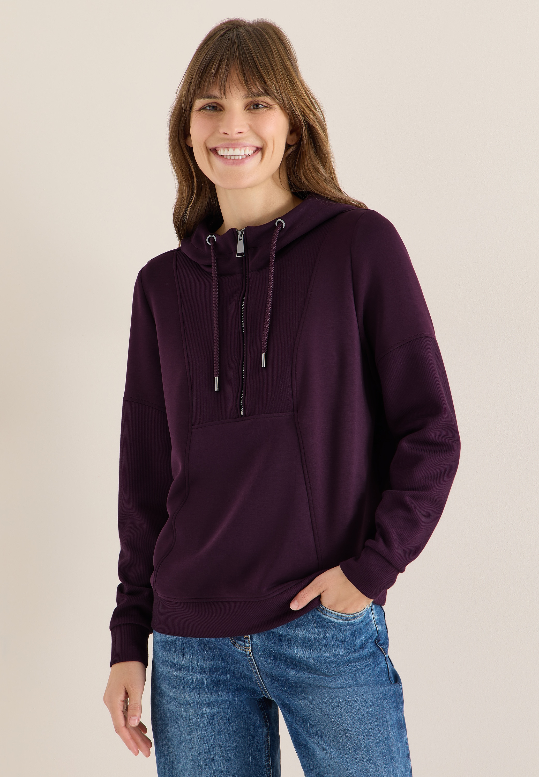 Cecil Sweatshirt, mit Kapuze mit Tunnelzugband günstig online kaufen