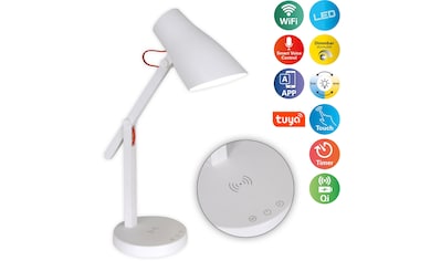 LED Tischleuchte »Clever«, 1 flammig-flammig, dimmbar, CCT, touch, Timer, Ladestation,...