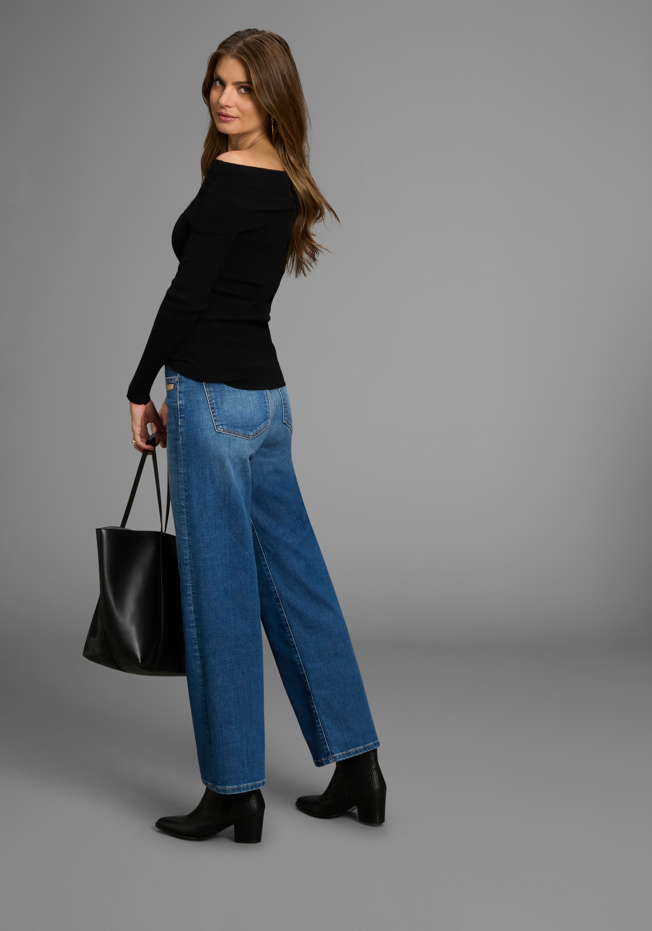 Laura Scott Strickpullover, in trendy Carmen Shape - NEUE KOLLEKTION