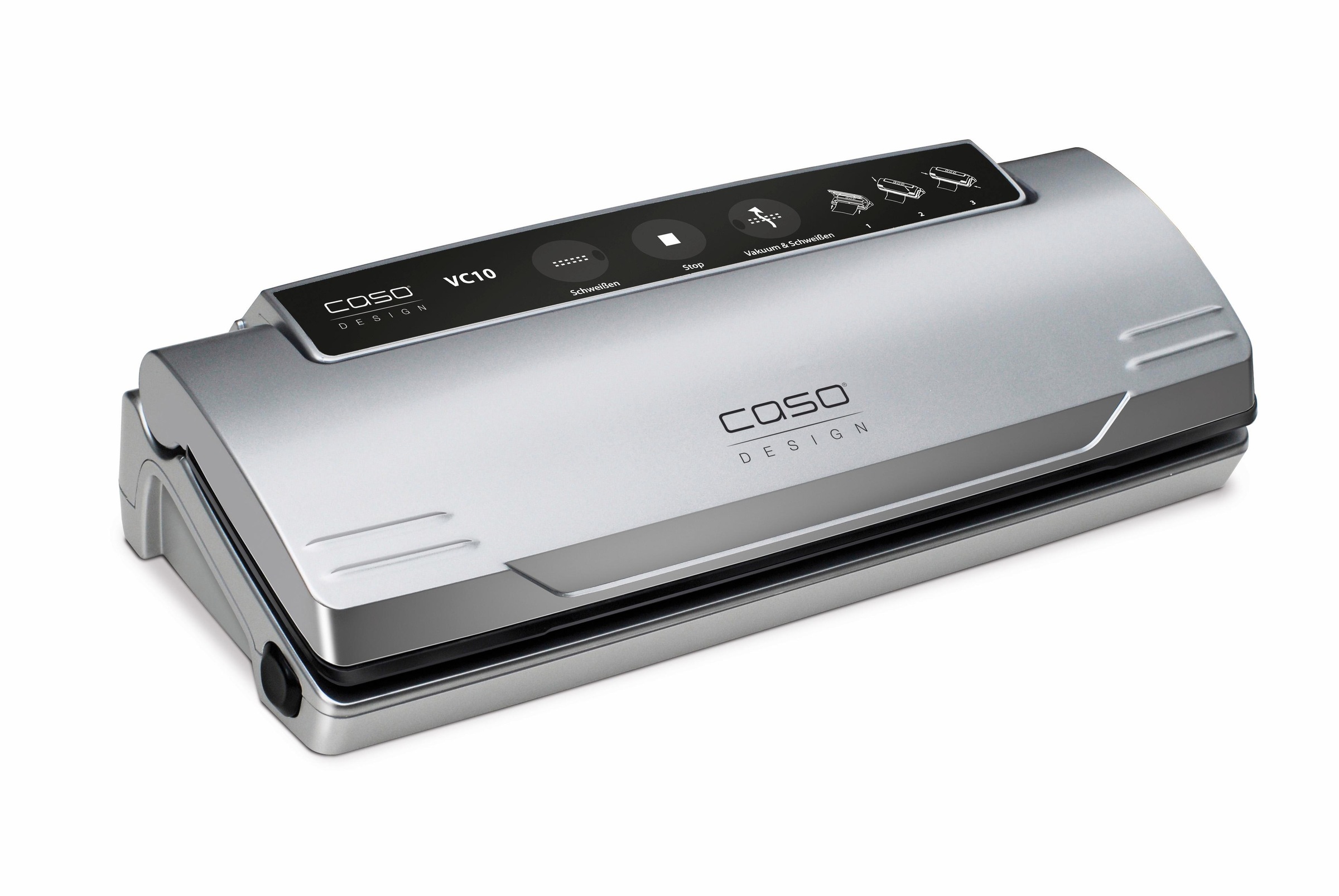 CASO Vakuumierer "VC10", B:35,5cm H:9cm T:15cm, silber, Vakuumierer, inkl. 10 Profi-Beutel, separate Schweißfunktion