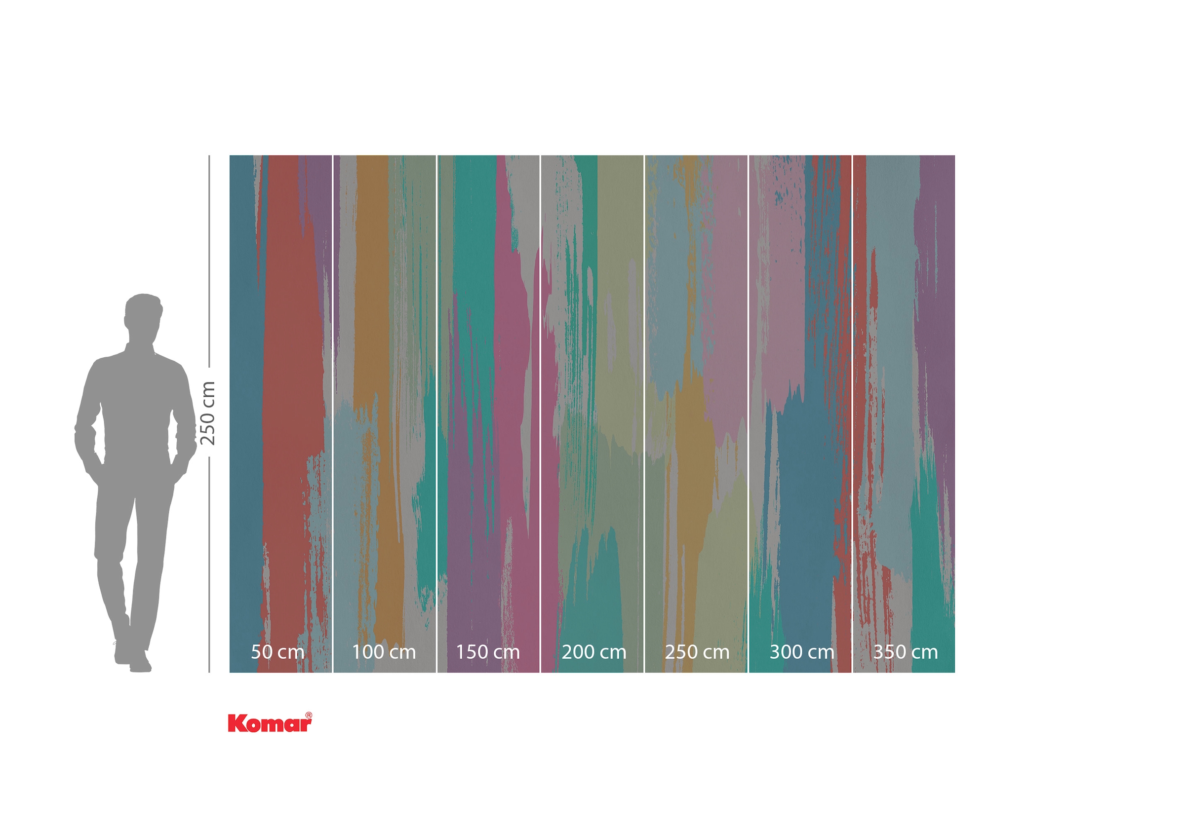 Komar Fototapete »Komar Vlies Fototapete - Color Rain - Größe 350 x 250 cm«, bedruckt