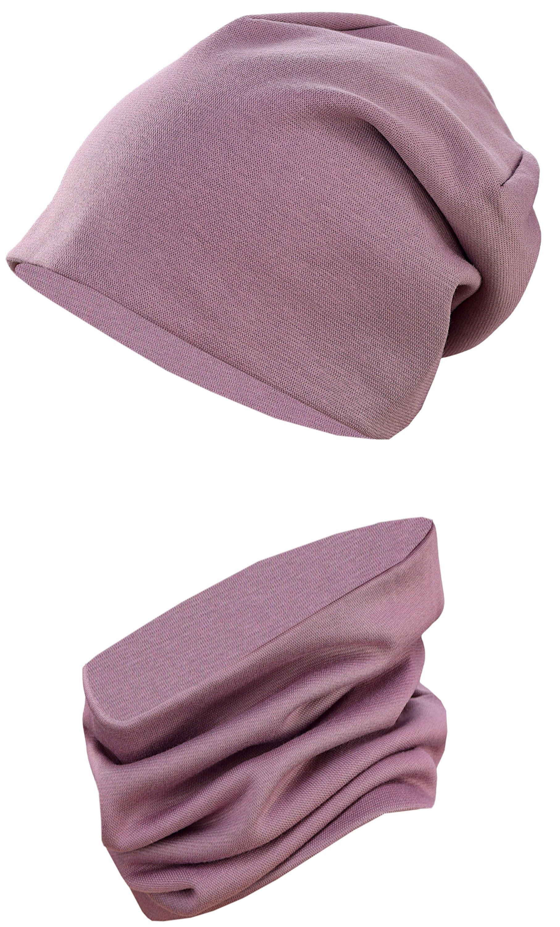 TupTam Beanie "Mütze Unisex Kinder Beanie Mütze Schlauchschal Set"