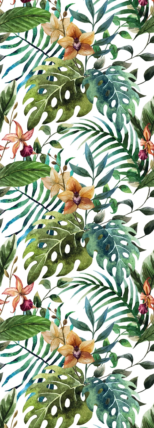 queence Vinyltapete "Tor" Motiv bedruckt botanisch floral gemustert natürlich glatt 90x250cm, selbstklebend, kinderleichte Anbringung, Sticker